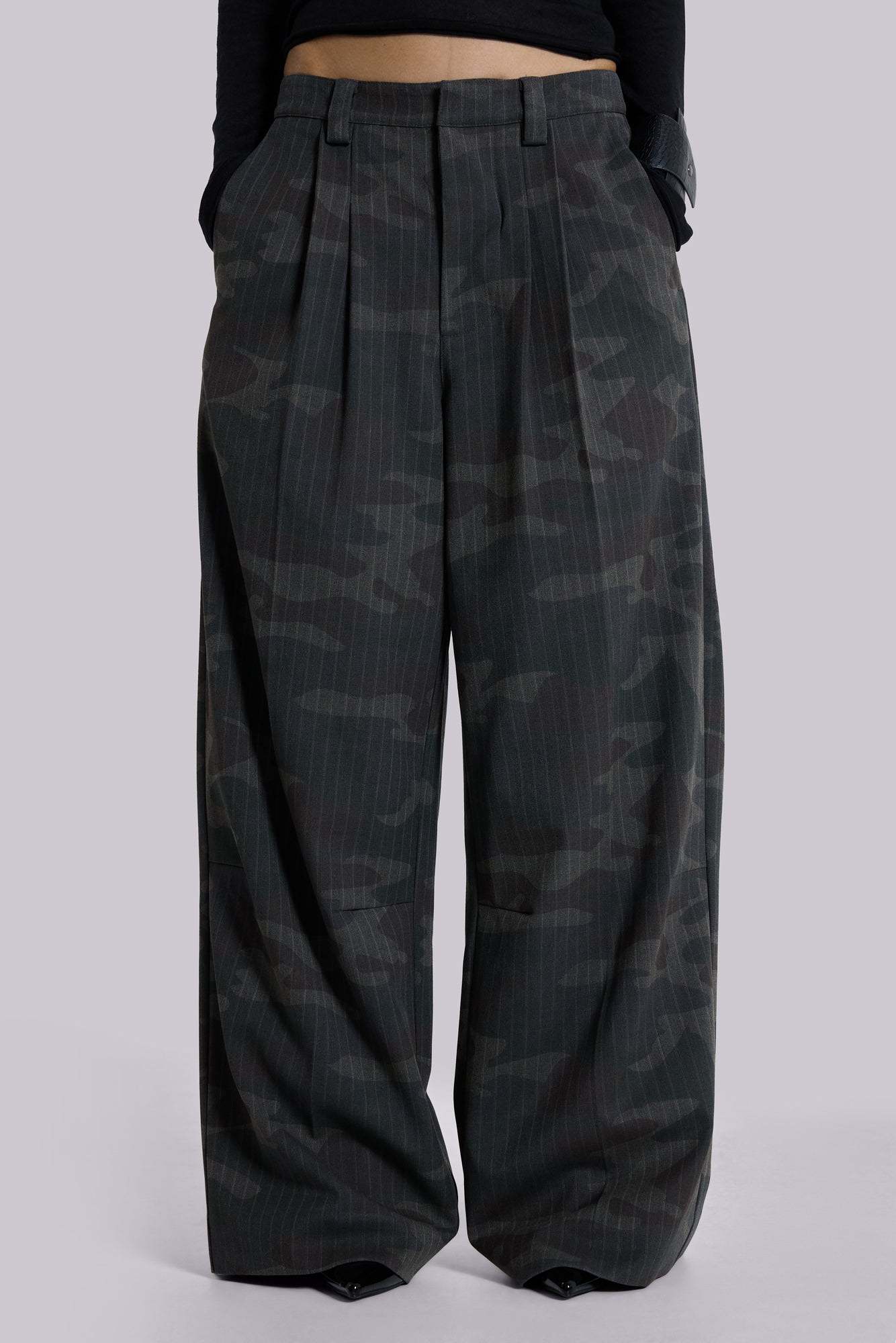 Camo Pinstripe Goliath Suit Pants