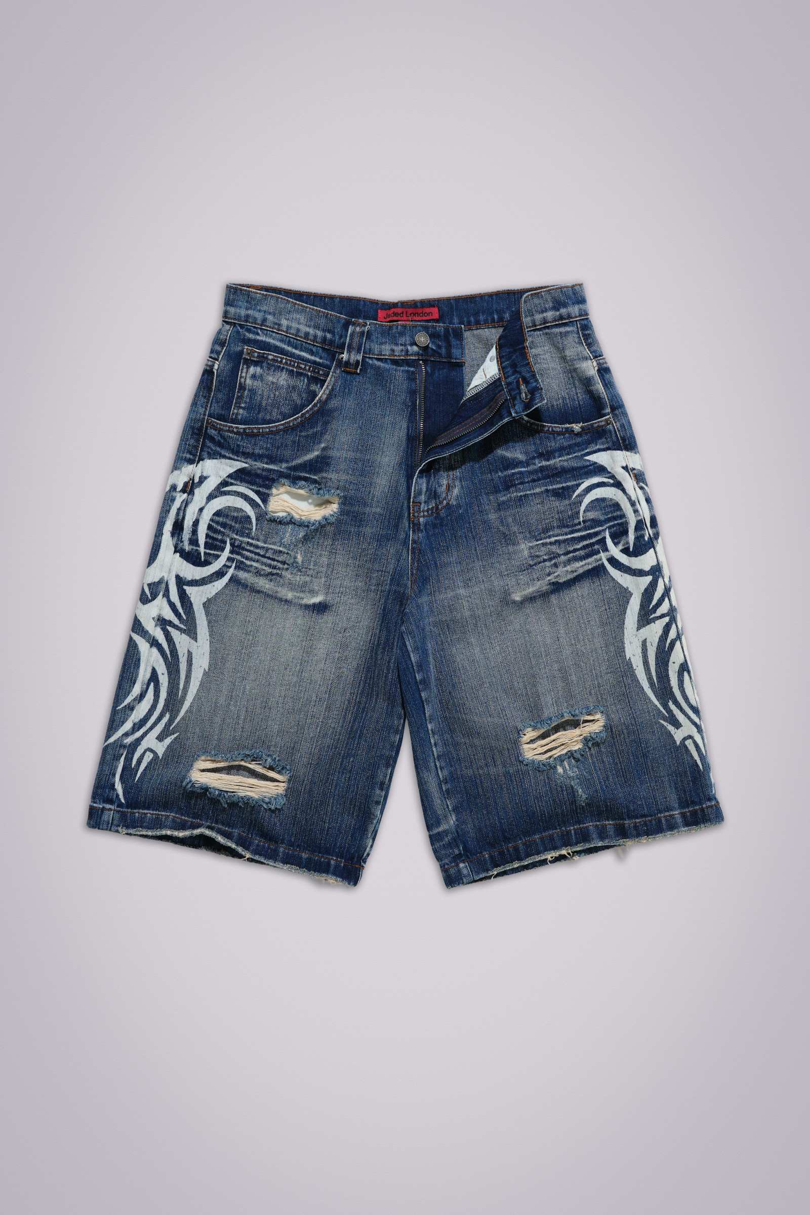 Light Wash Blade Colossus Jorts