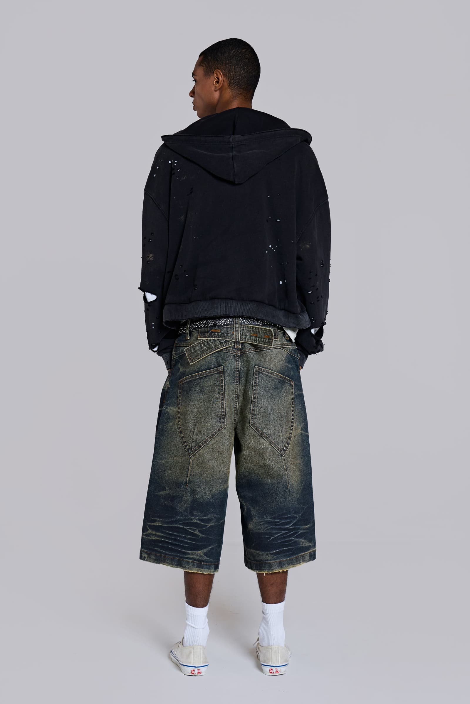 Blue Cinch Back Colossus Jorts