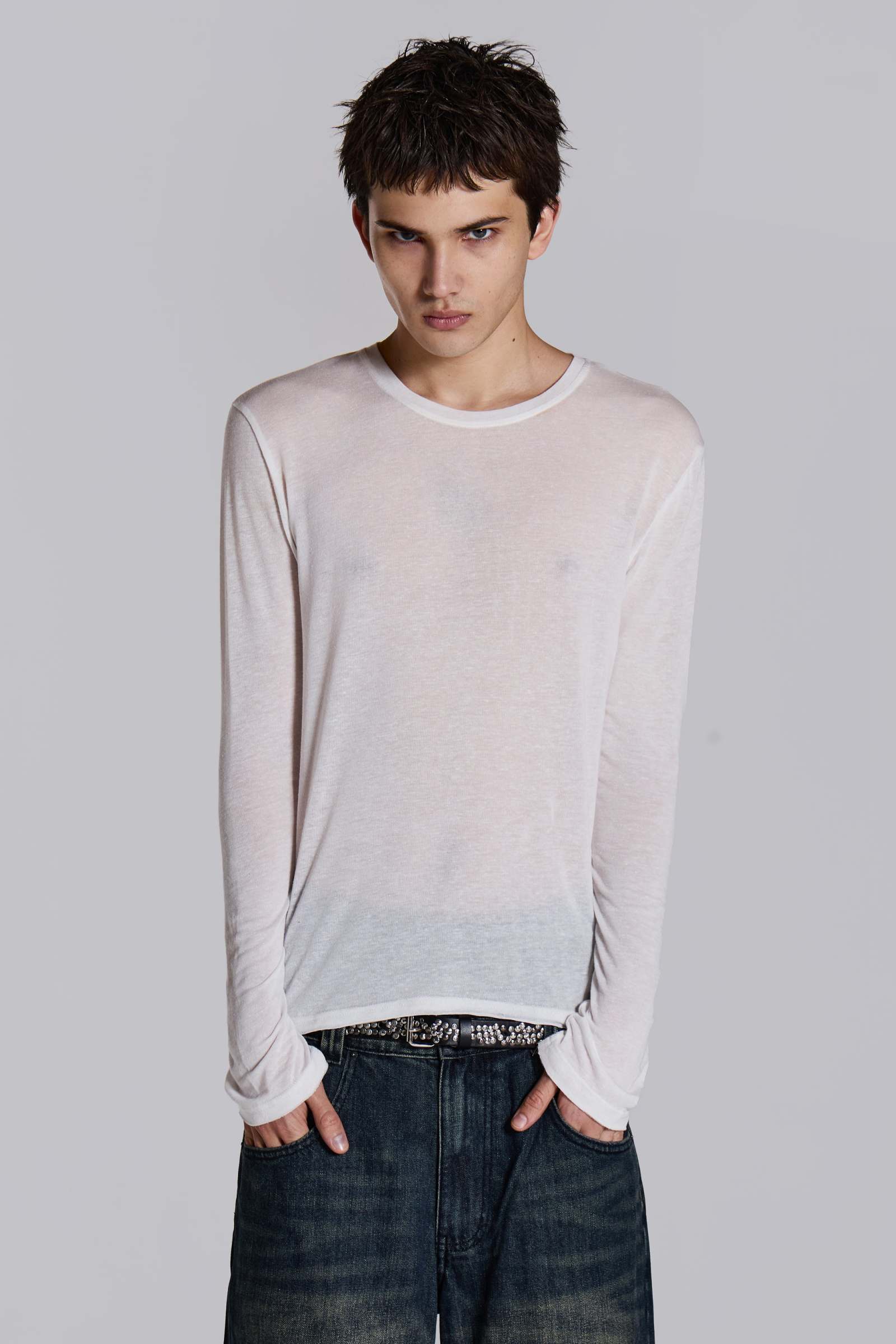 White Mist Long Sleeve Top