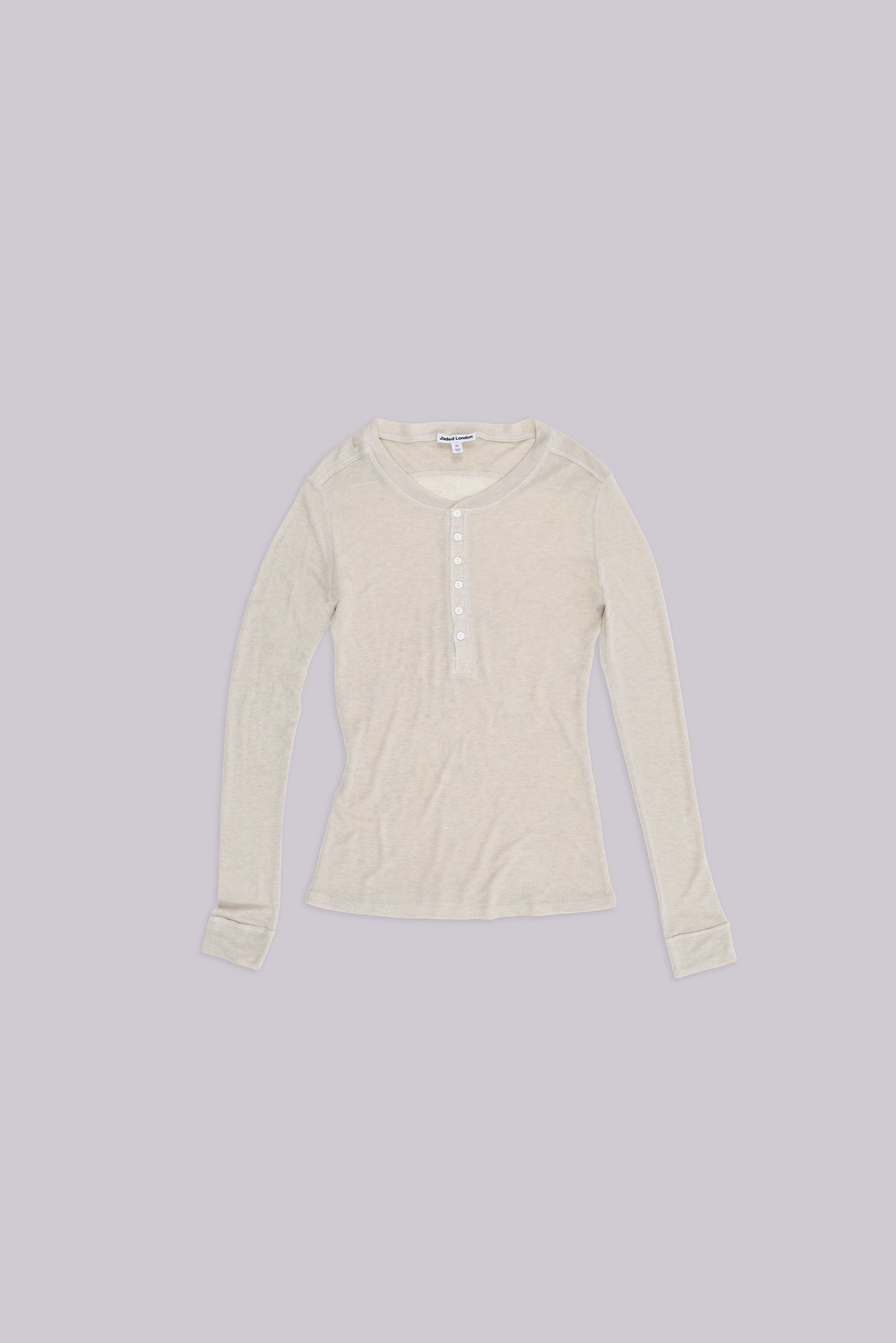 Oatmeal Haze Henley Top