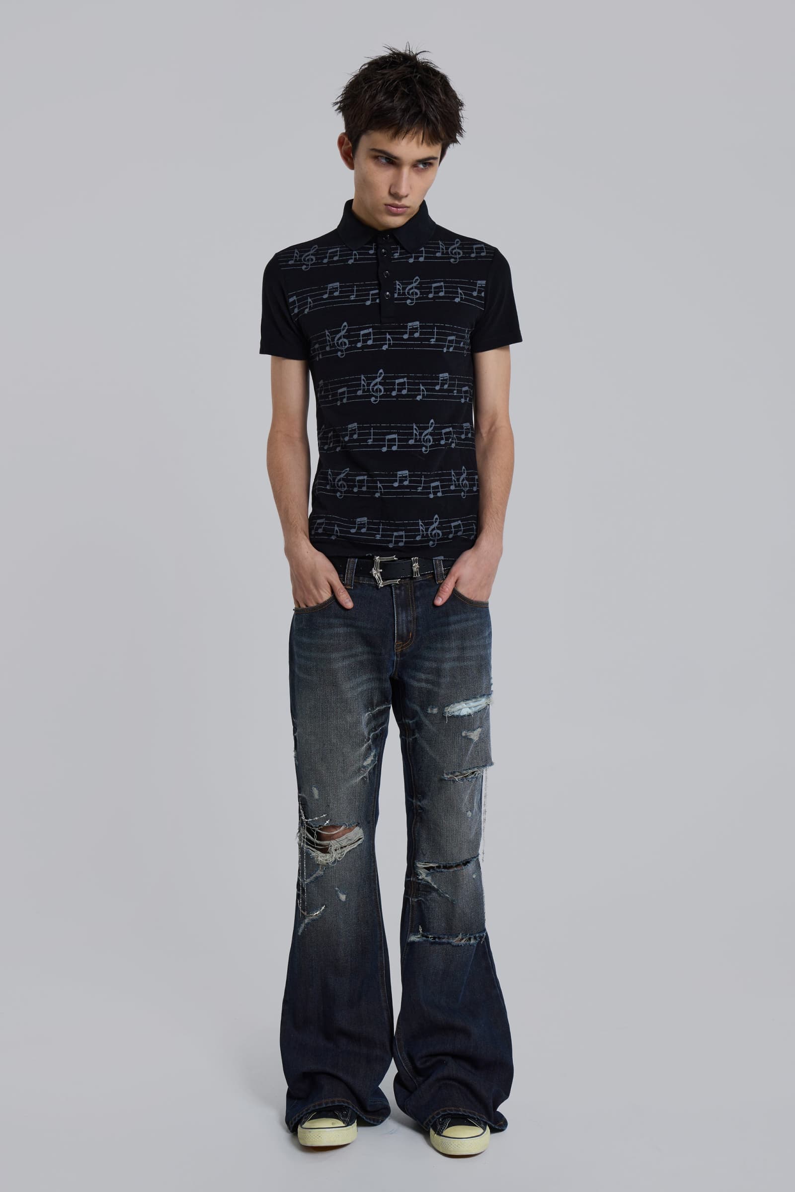 Black Riff Polo Shirt