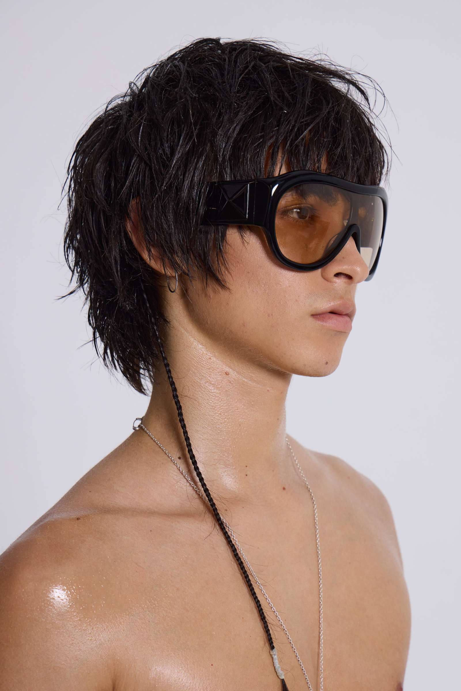Noctra XL Stud Sunglasses in Amber