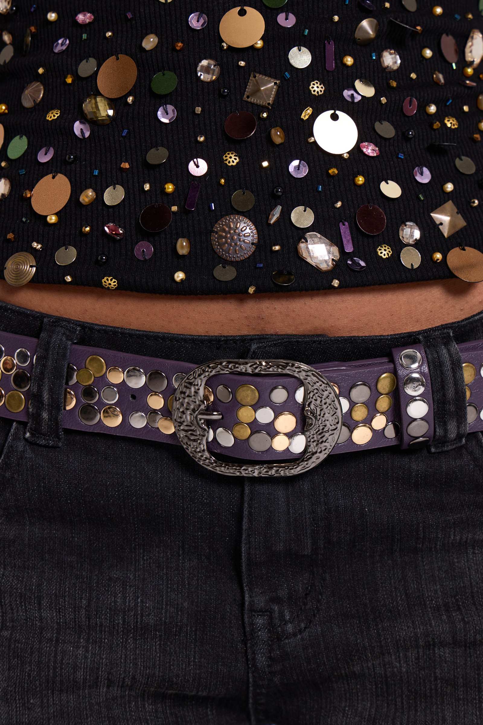 Amethyst Studded belt
