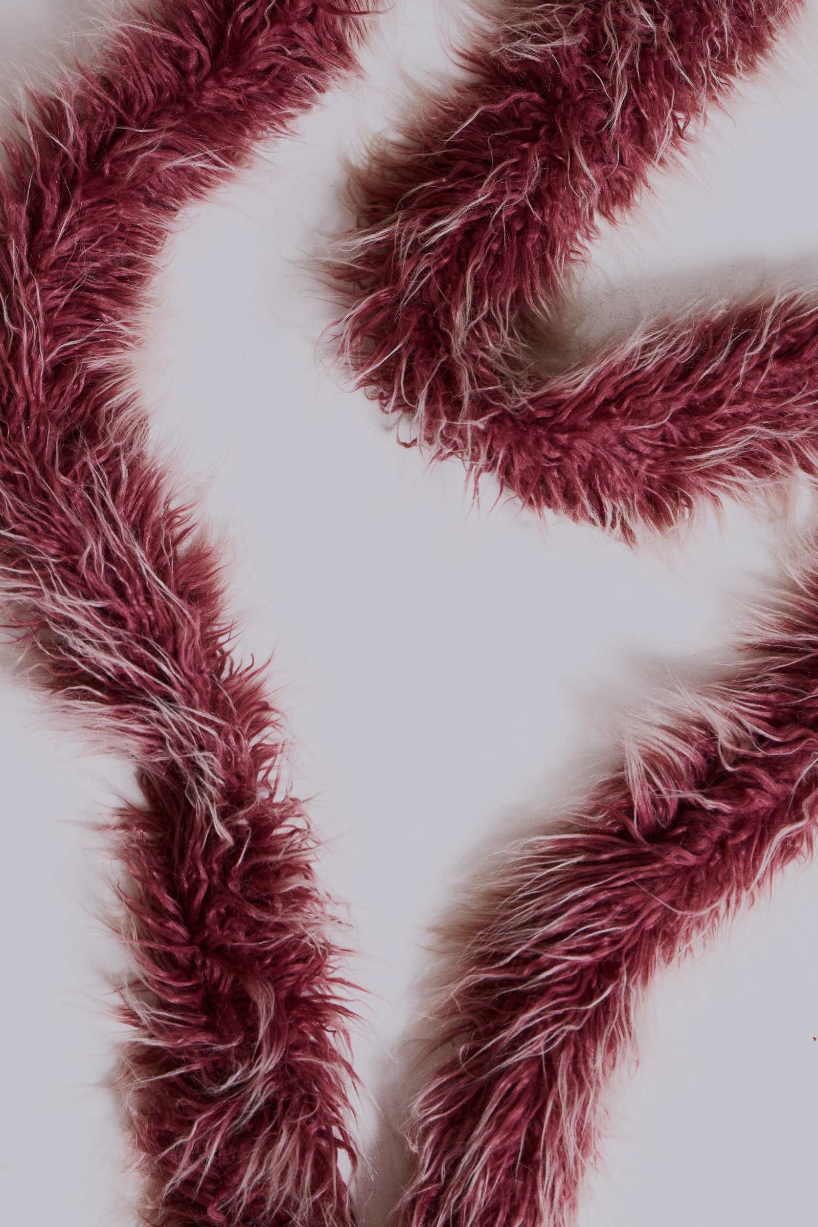 Leonie Faux Mongolian Fur Scarf in Quartz