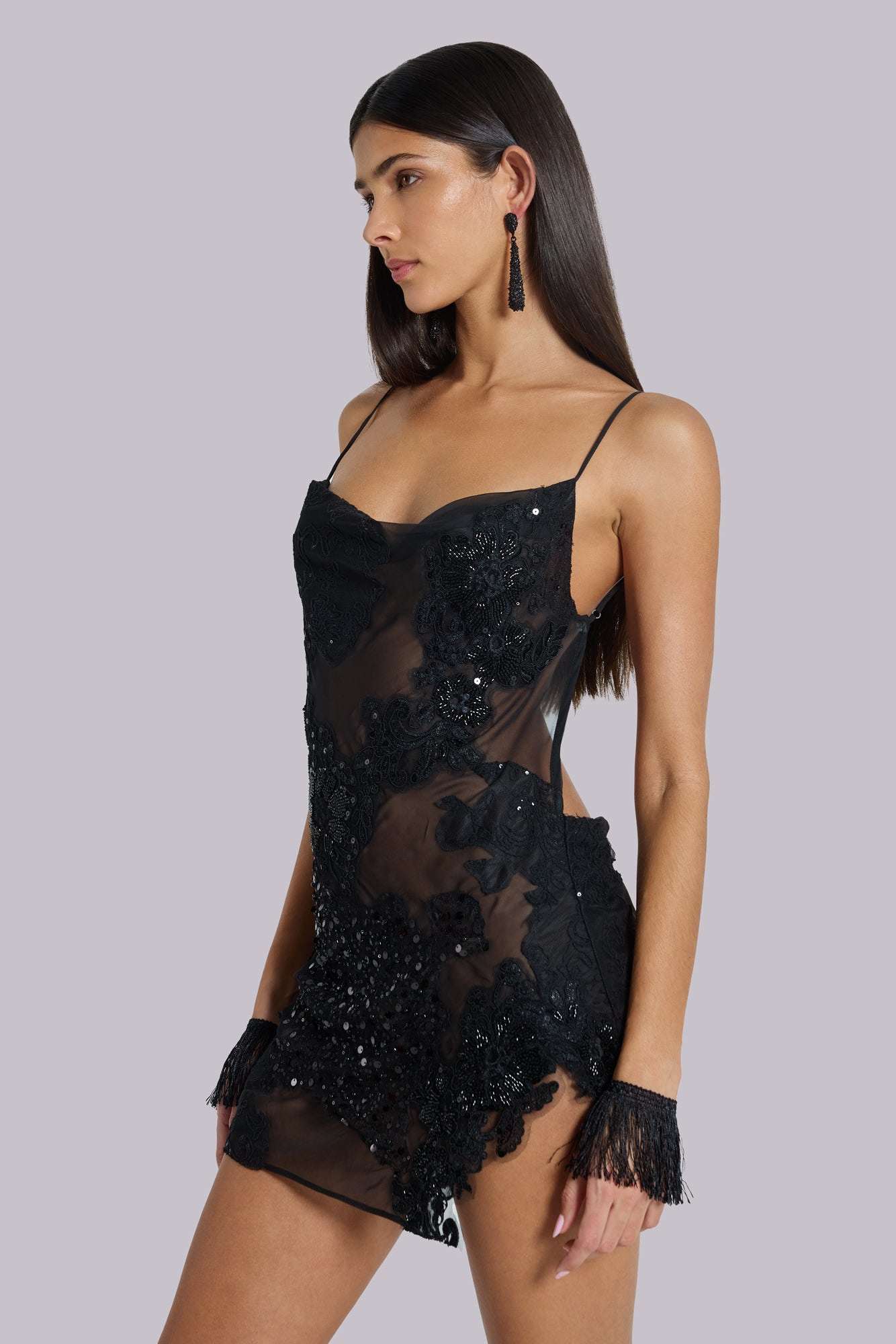 Shadea Applique Lace Mini Dress