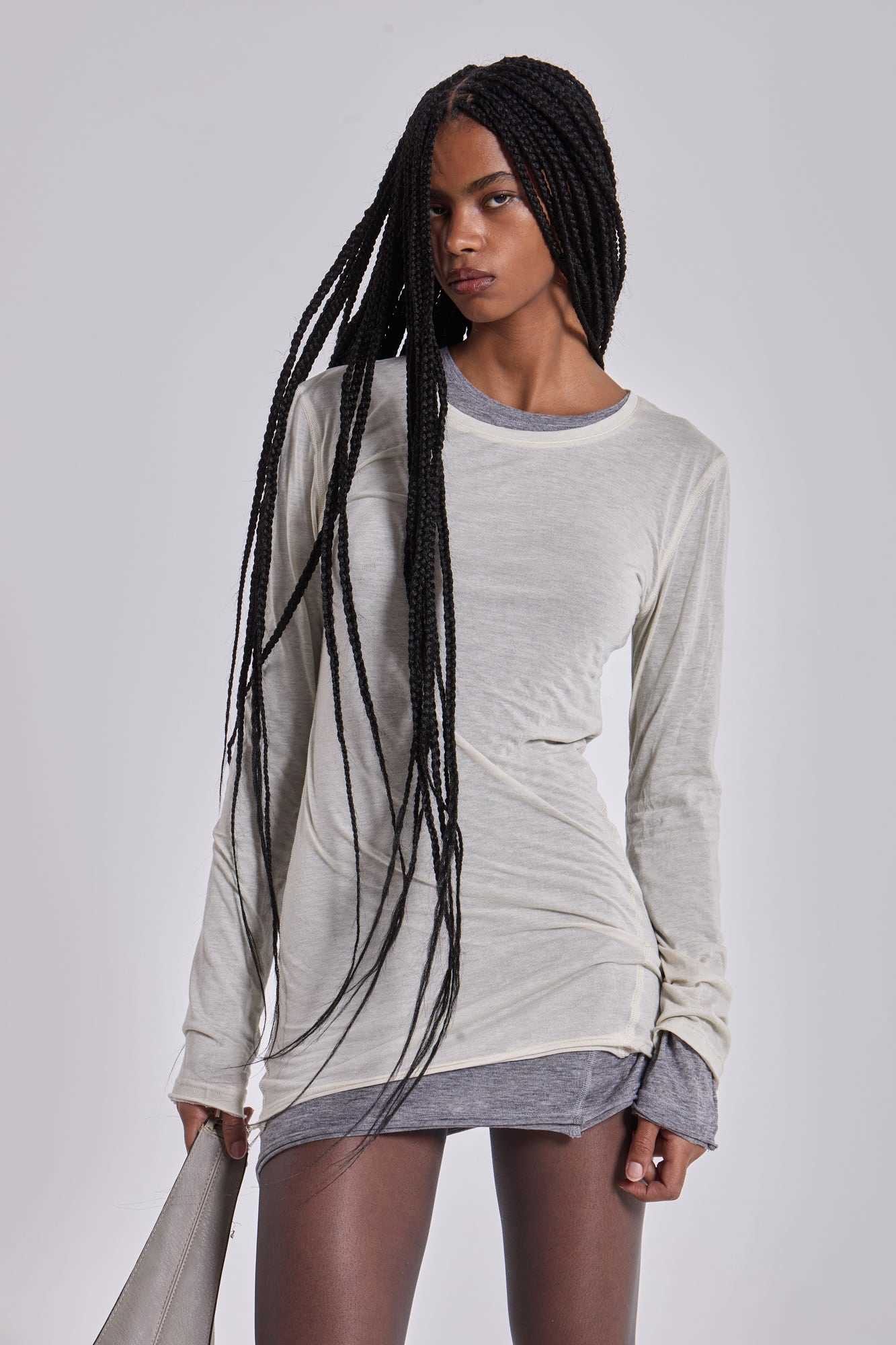 Oatmeal Mist Mini Dress