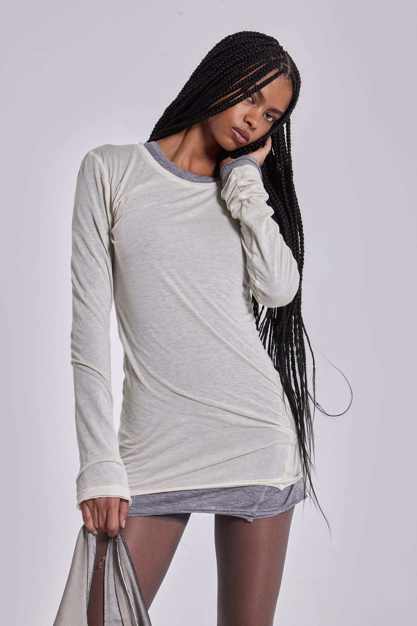 Oatmeal Mist Mini Dress