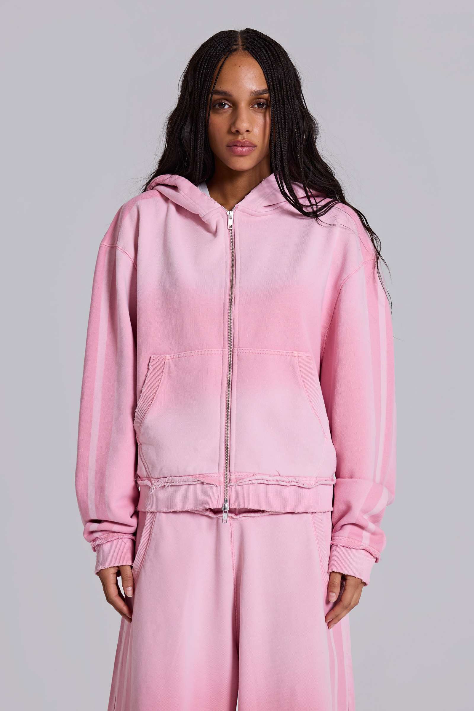 Pink Sporty Baggy Monster Hoodie