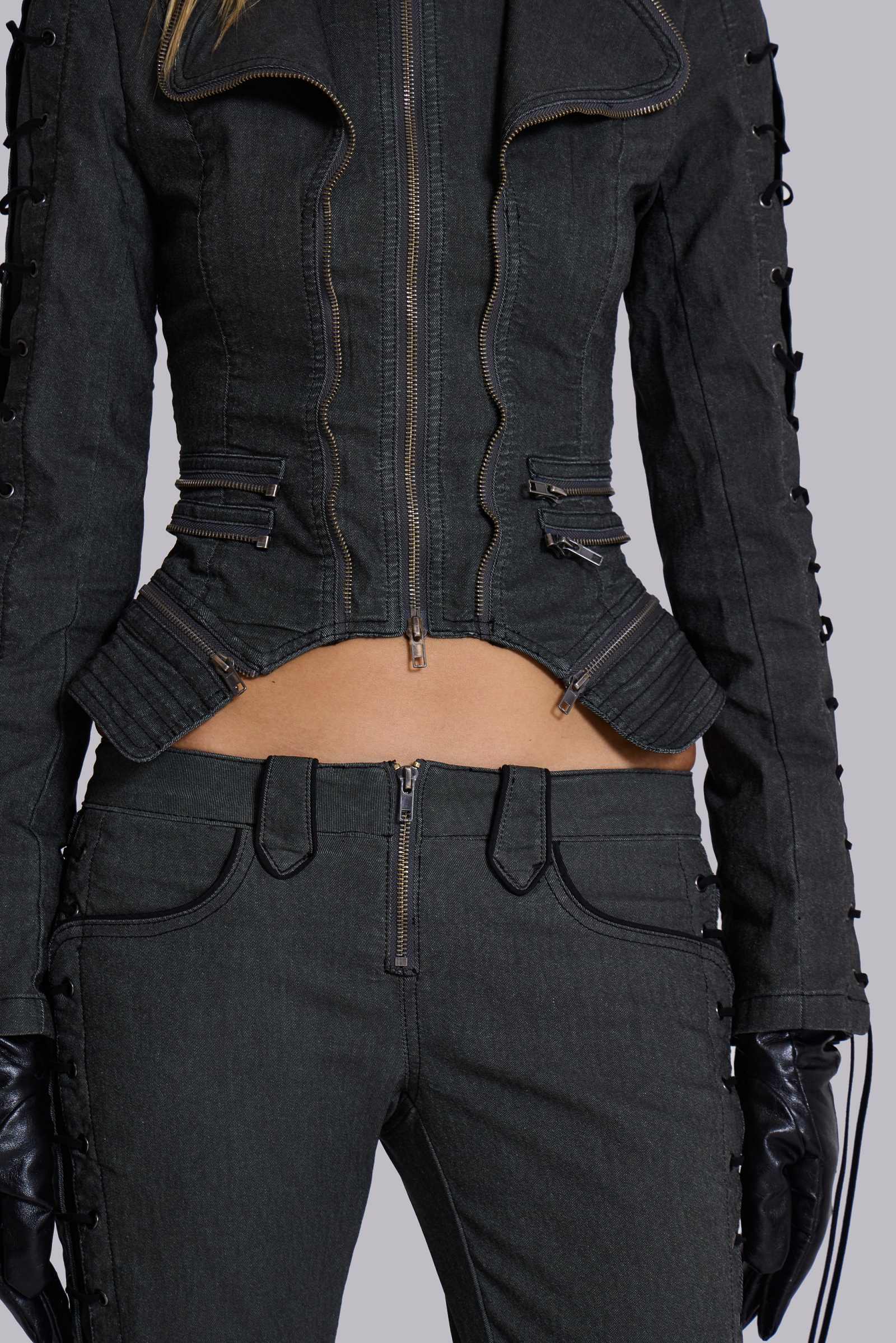 Charis Lace Up Military Bootcut Jeans