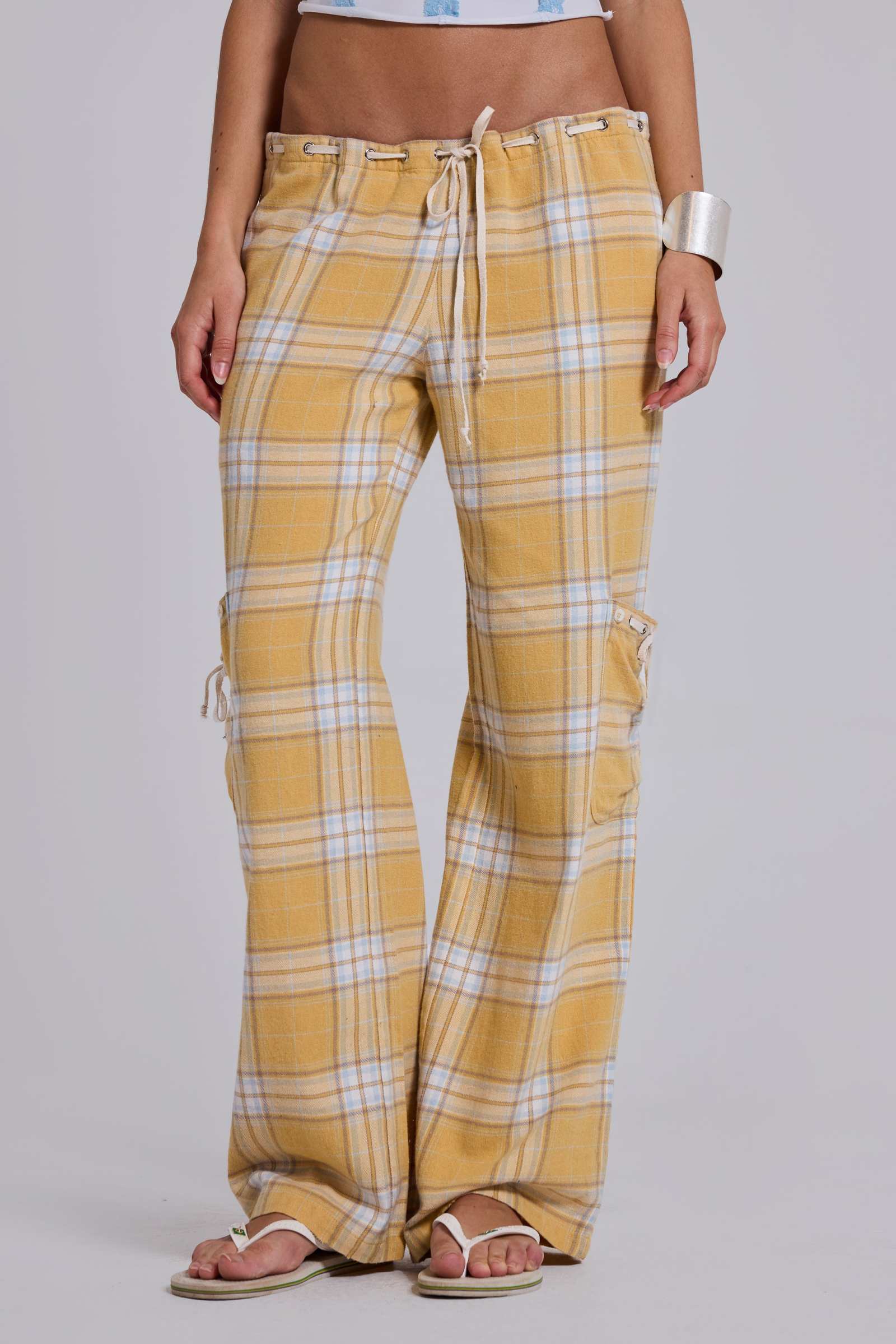 Vellora Low Rise Check Trousers