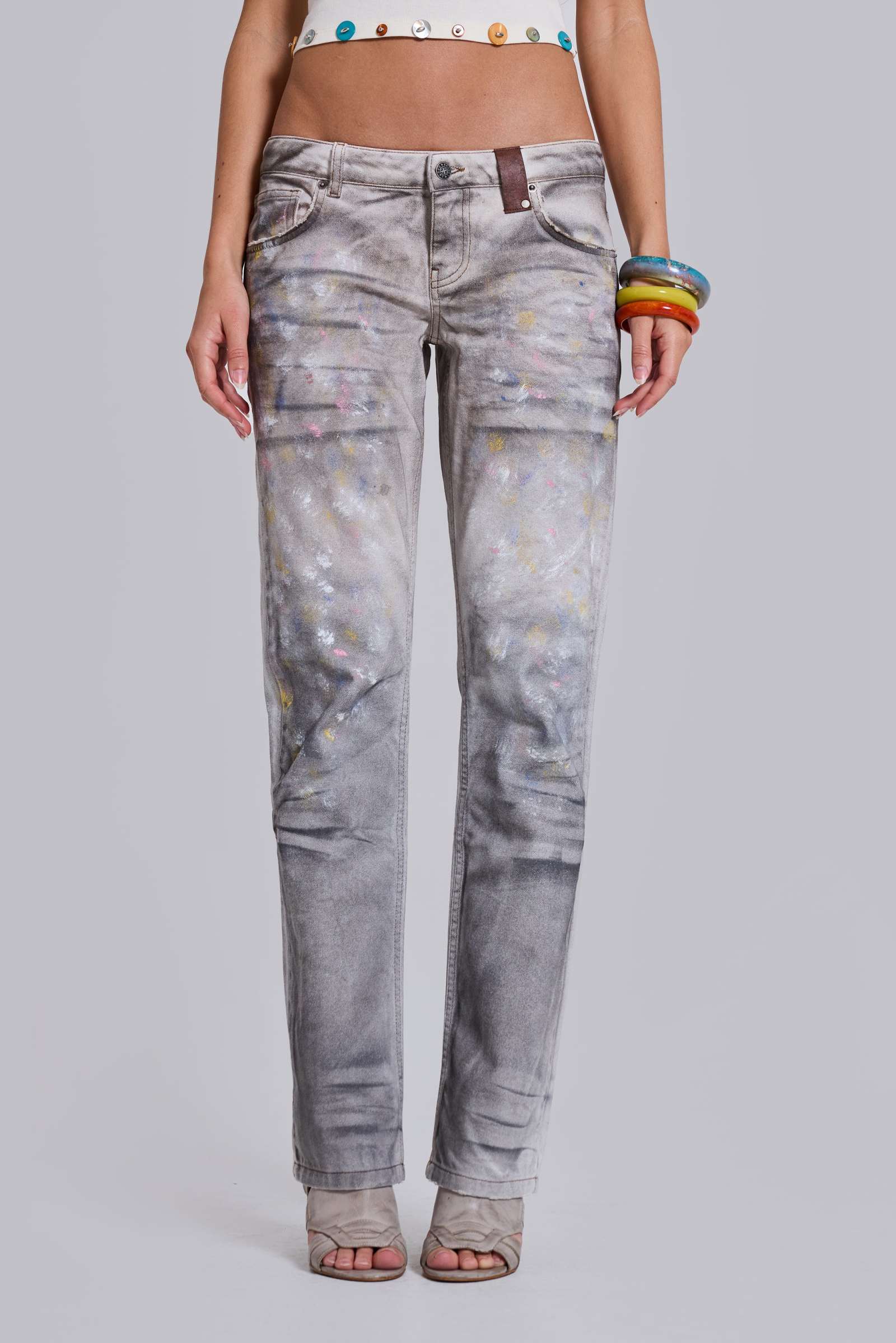 Rider Low Rise Straight Leg Jeans in Painter