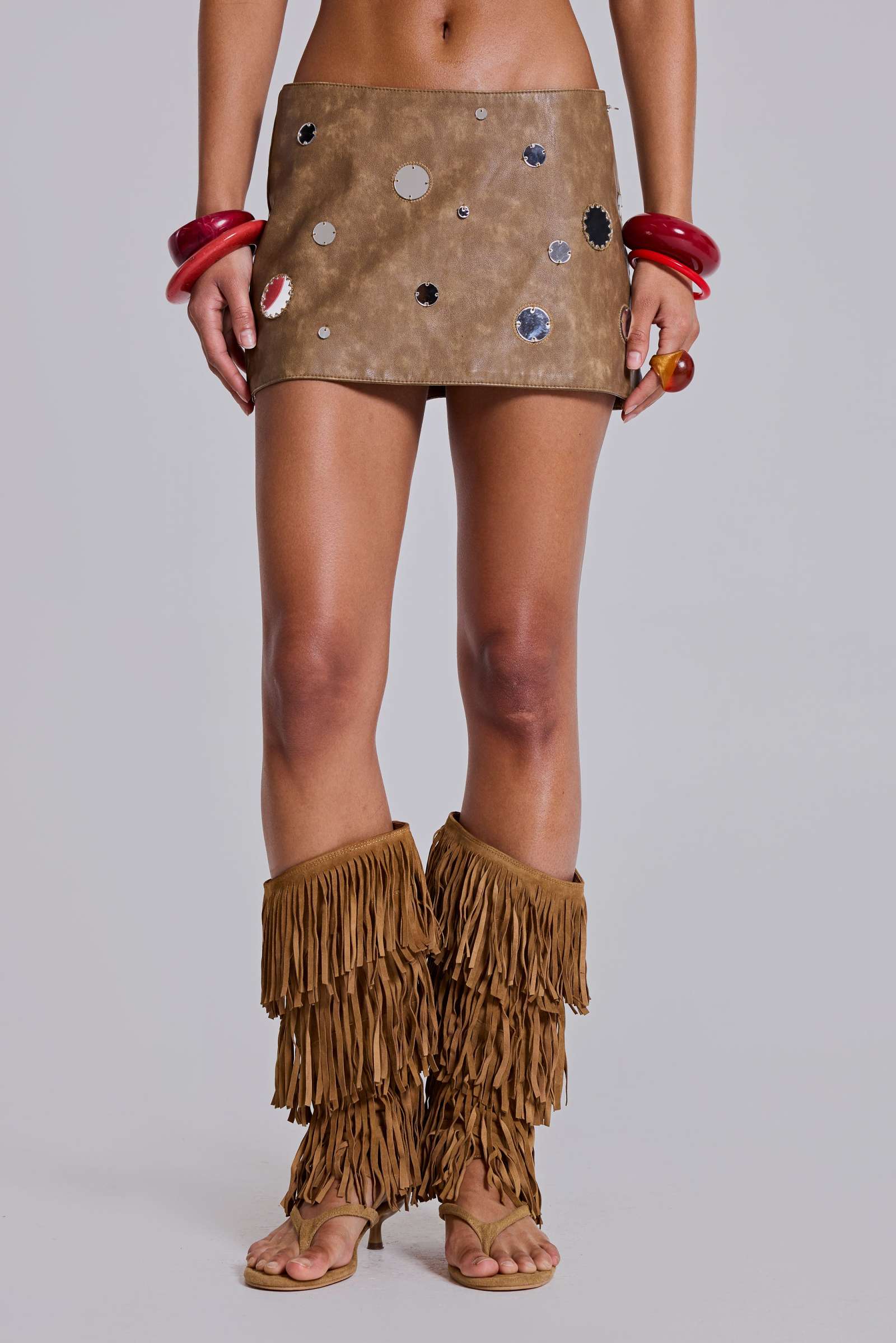 Mirielle PU Leather Mini Skirt