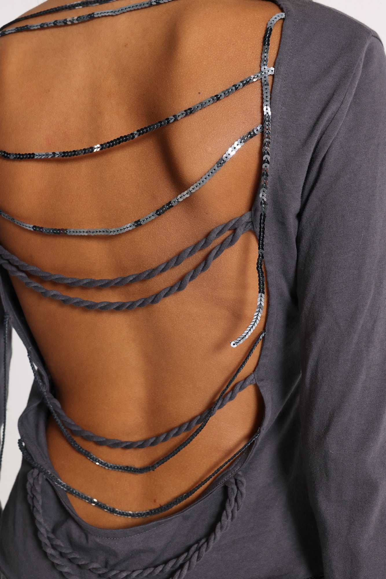 Fira Sequin V Neck Tee