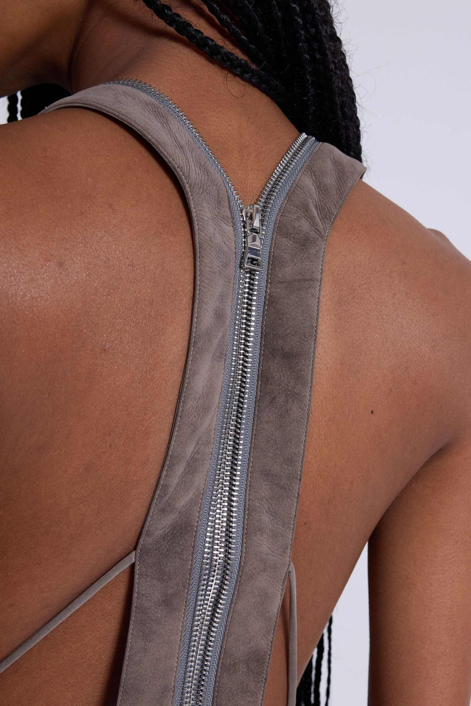 Vrax Cowl Zipper Top