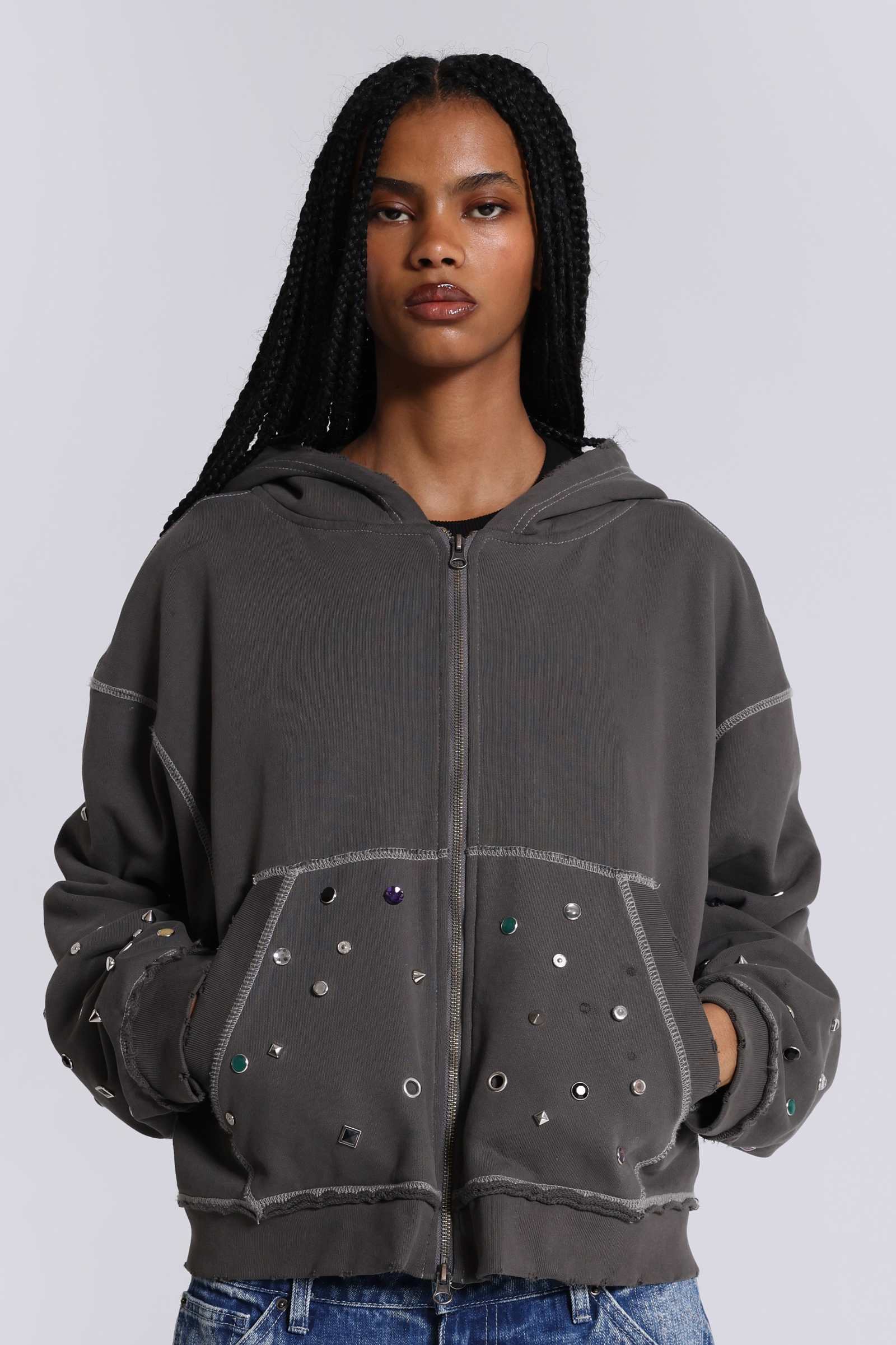 Trixa Jewel Studded Hoodie