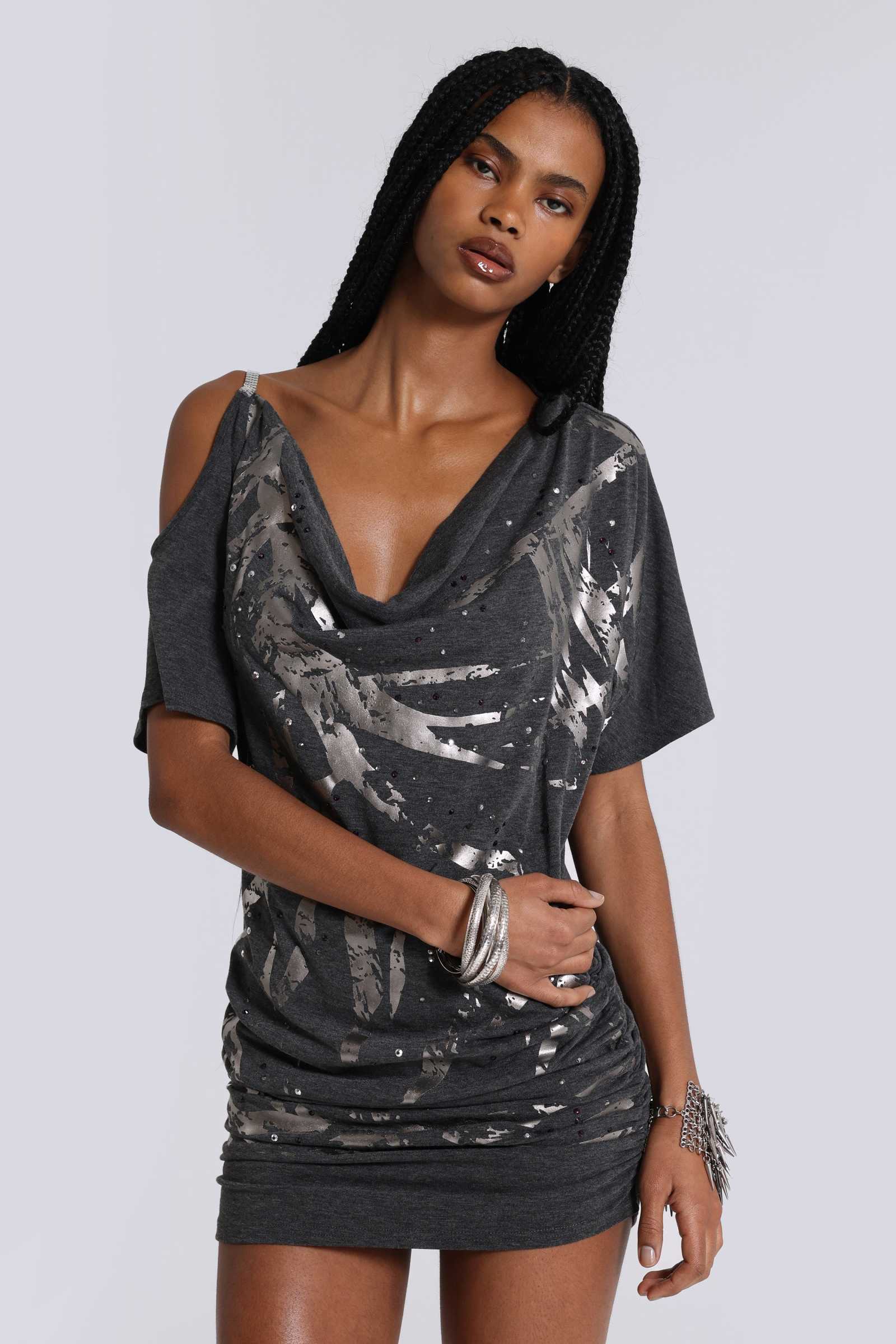 Sky Asymmetric Mini Dress