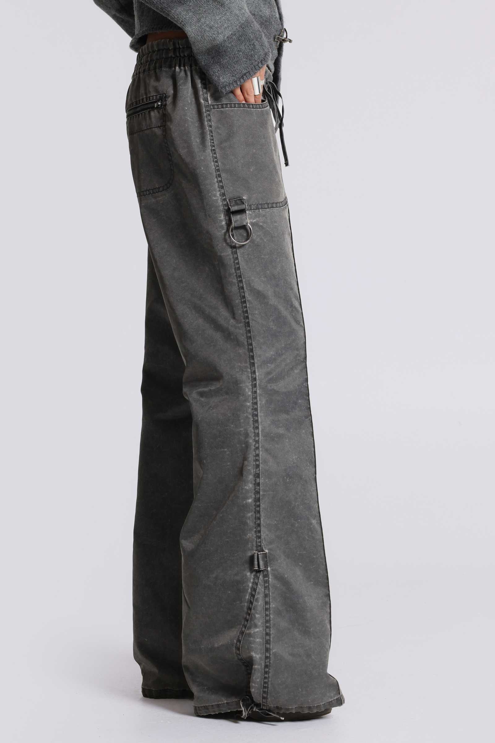 Vire Washed Satin Bootcut Cargos