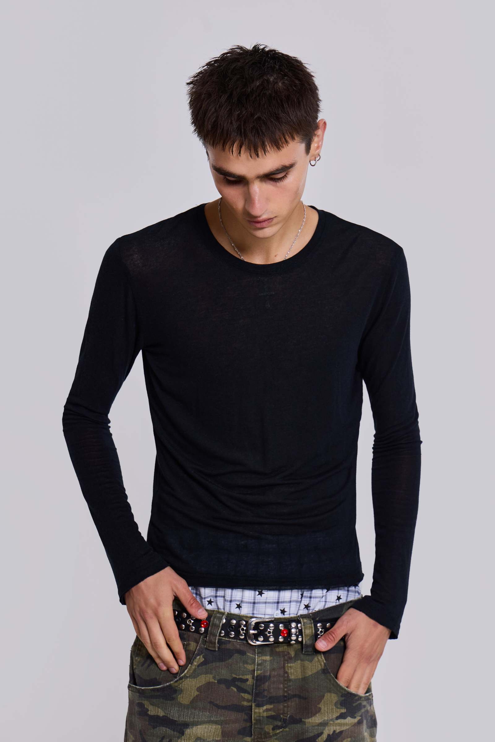 Black Mist Long Sleeve Top