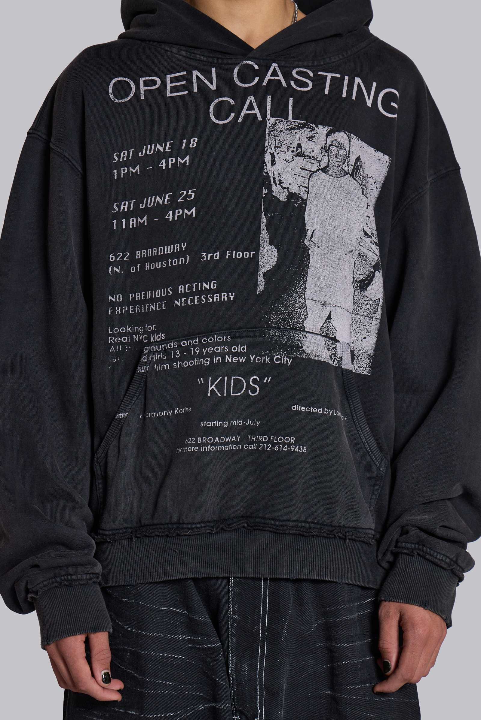 Open Casting Black Hoodie