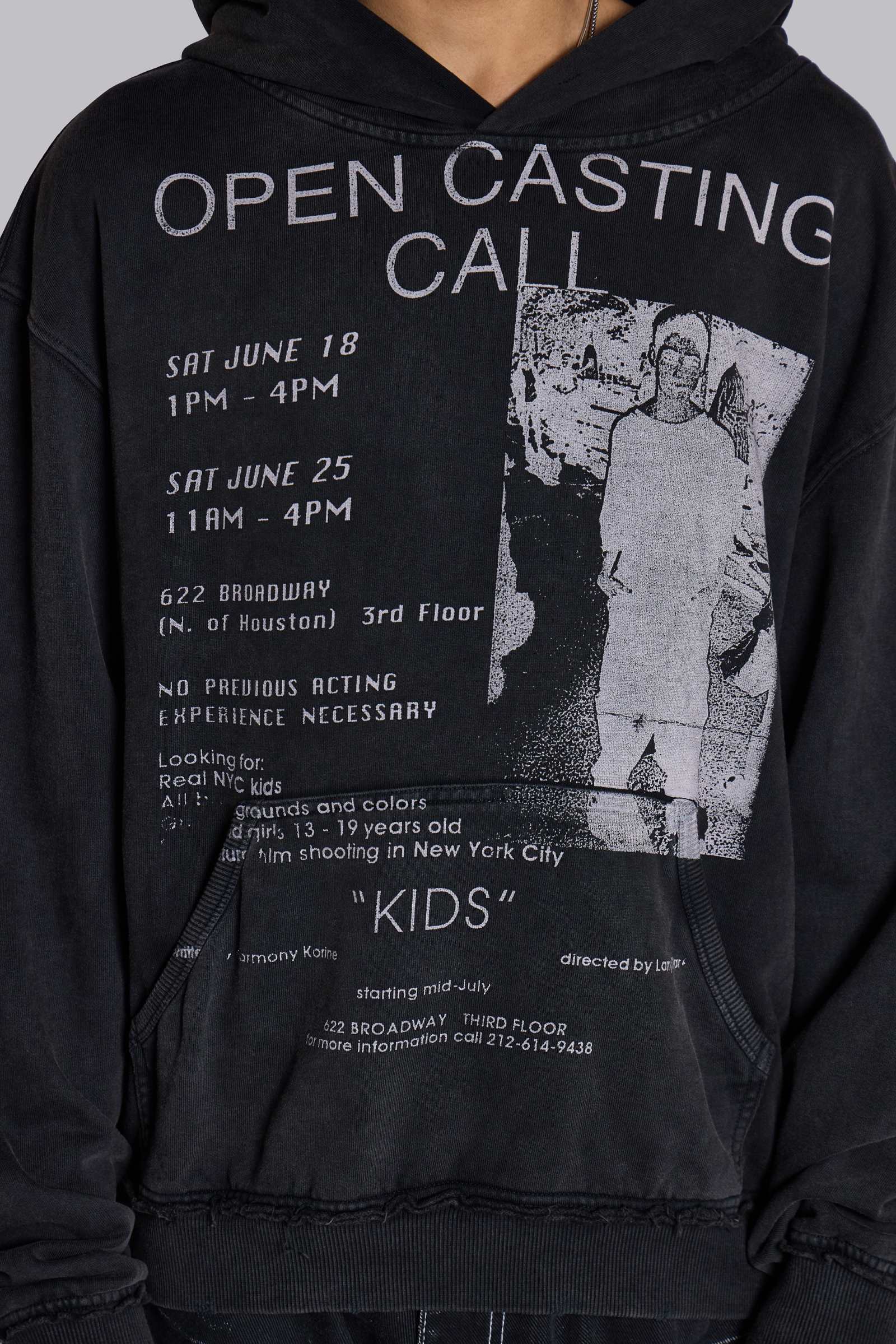 Open Casting Black Hoodie