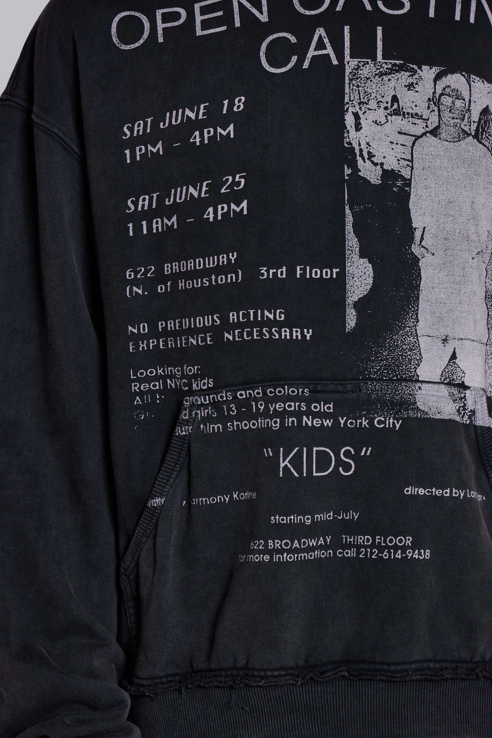 Open Casting Black Hoodie