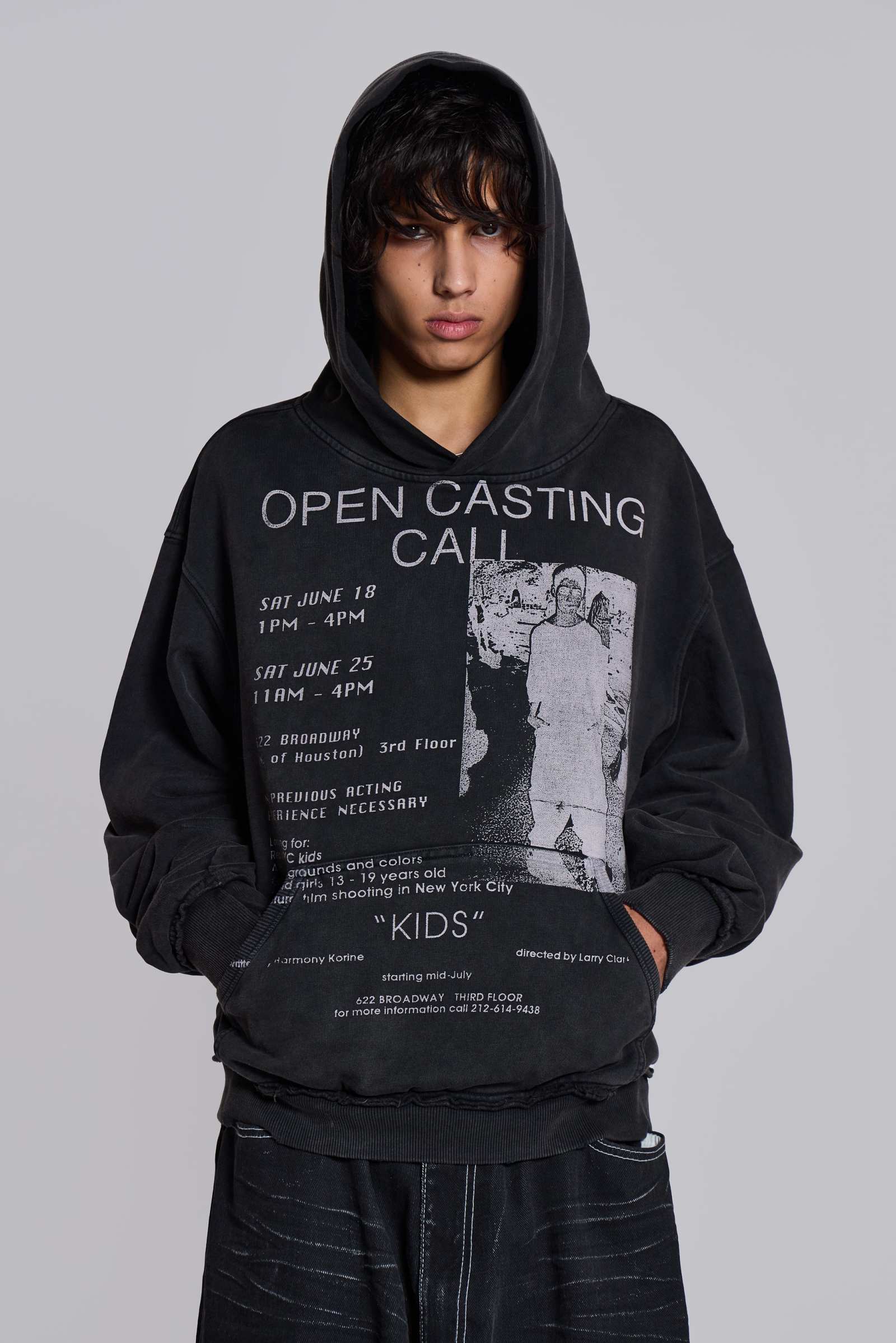 Open Casting Black Hoodie