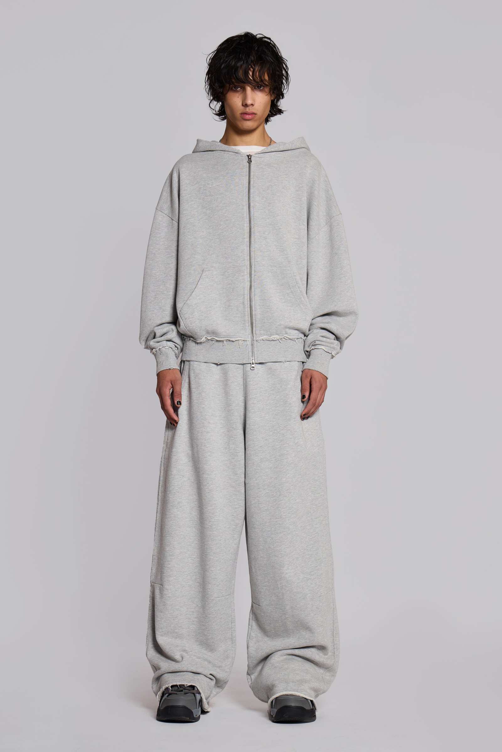 Grey Oversized Monster Hoodie