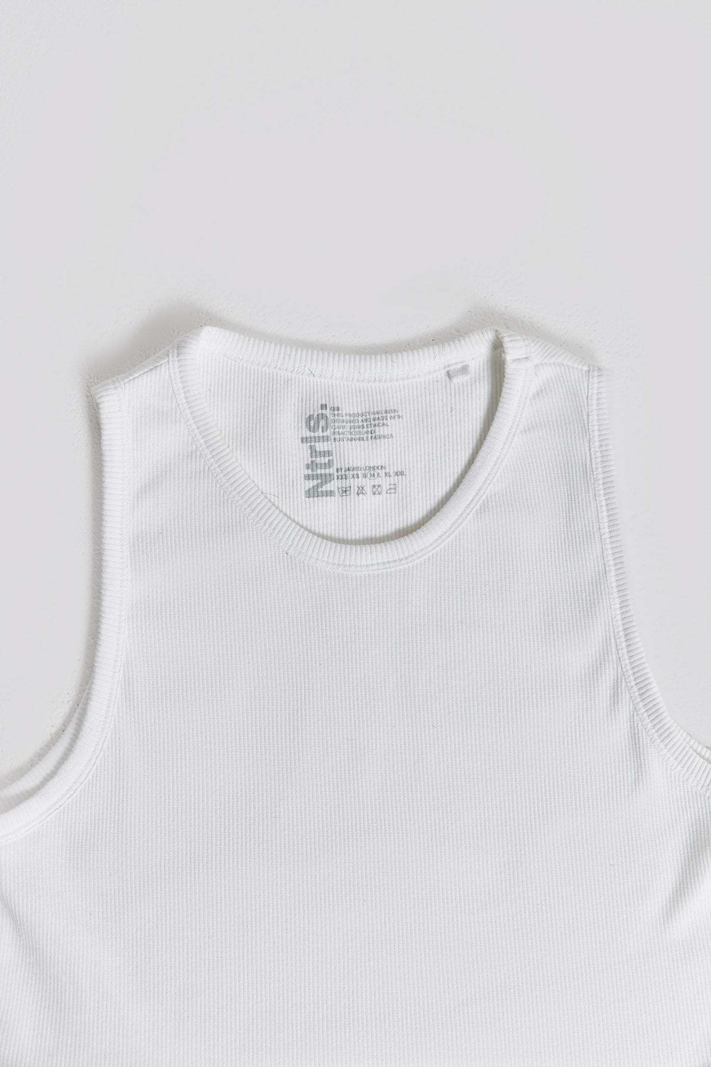 Shop NTRLS White Rib Vest | Jaded London | Clothing