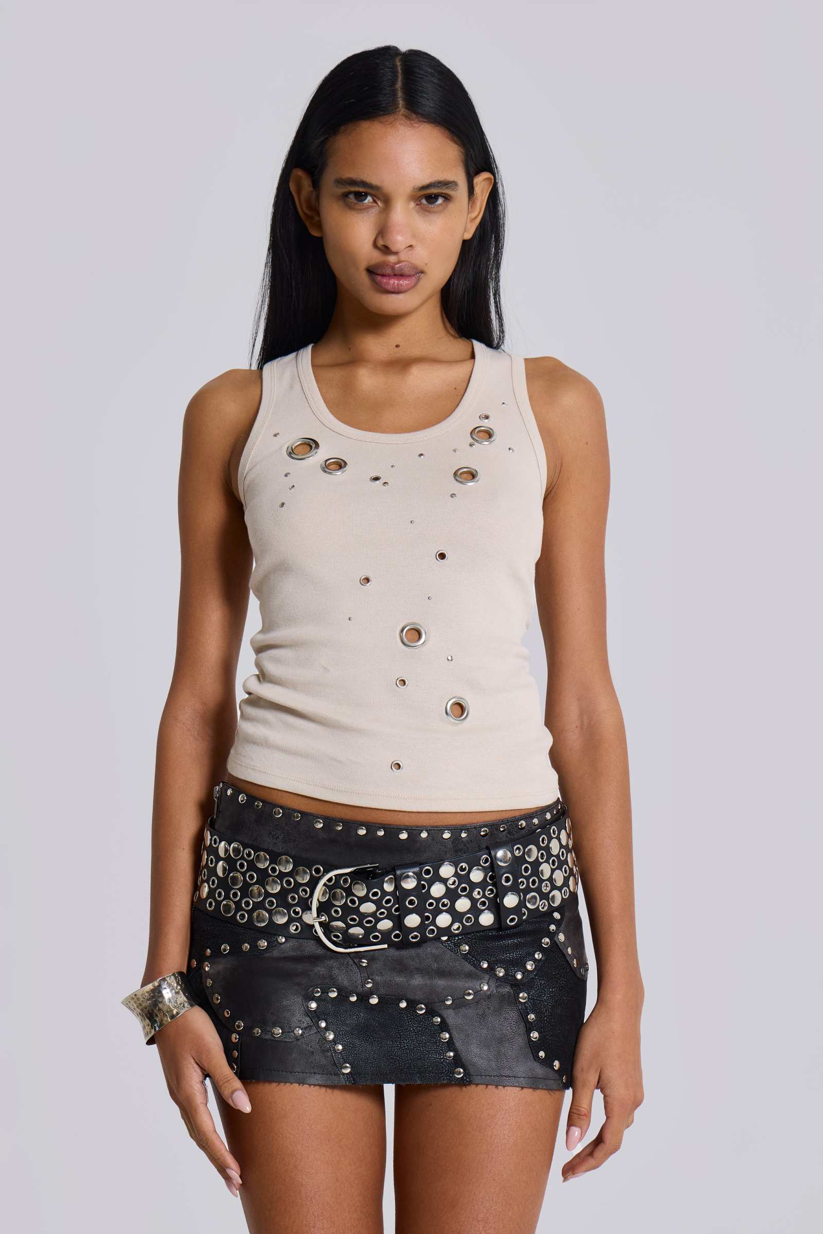 Osmium Studded Belt In Black | Jaded London | Clothing