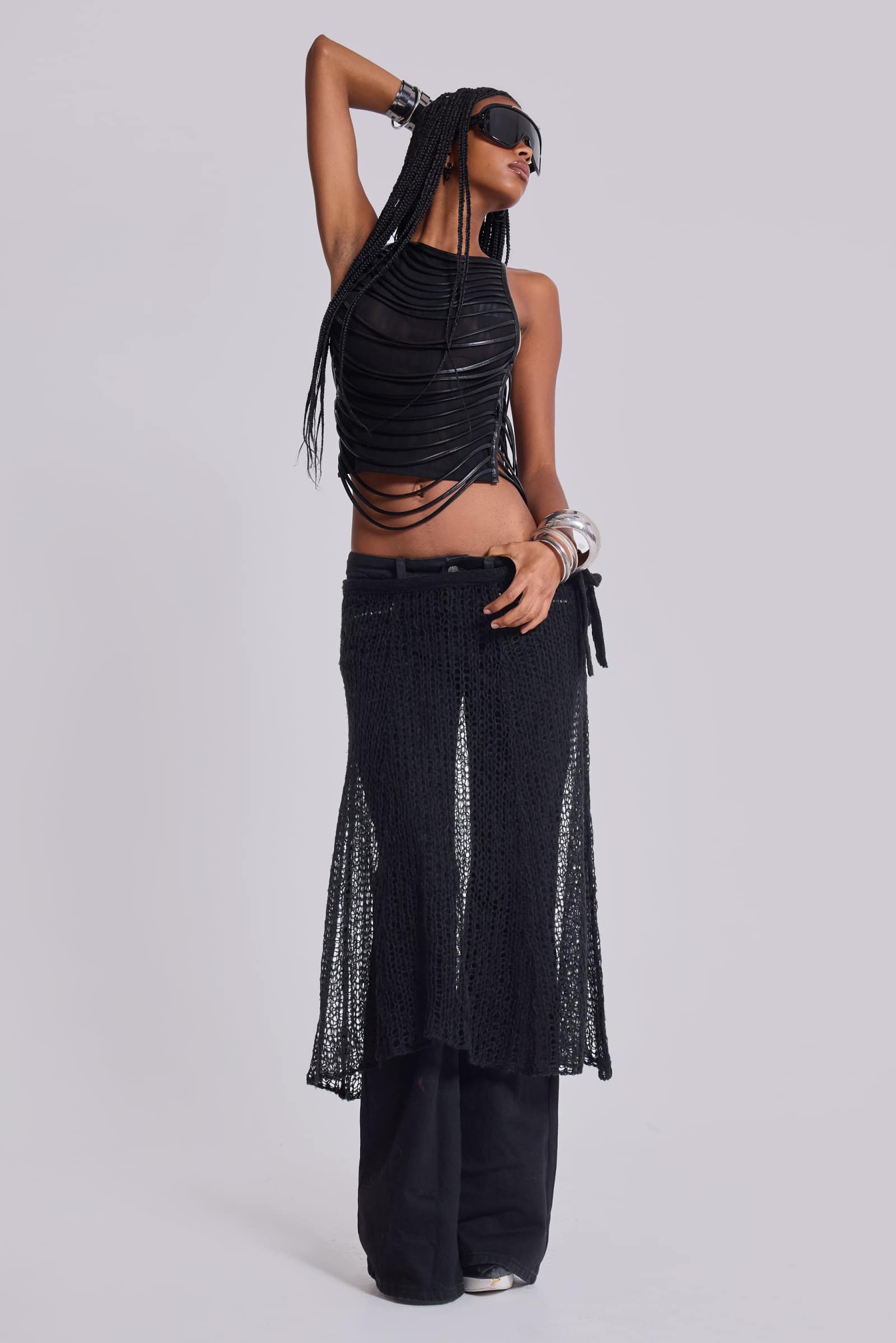 How String Rectangle Backless Top Strings Attached Backless Top | Jaded London | Clothing