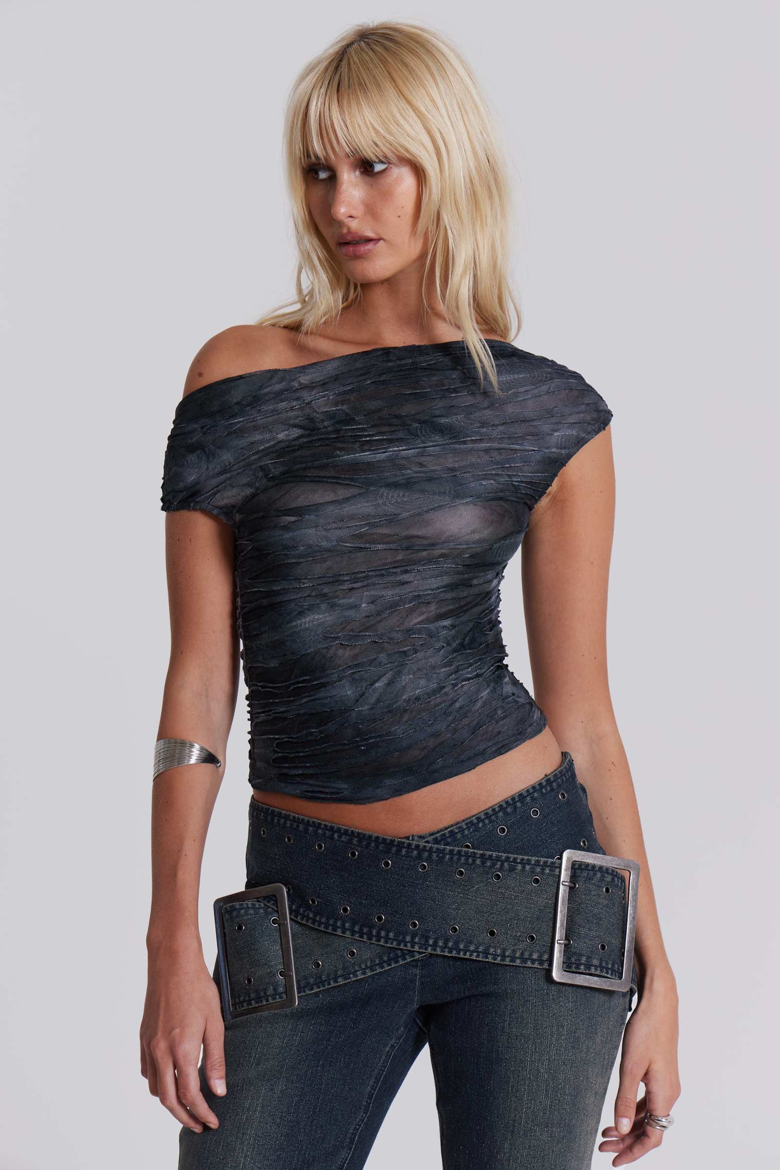 Shop Reign Asymmetric Top | Jaded London | Clothing