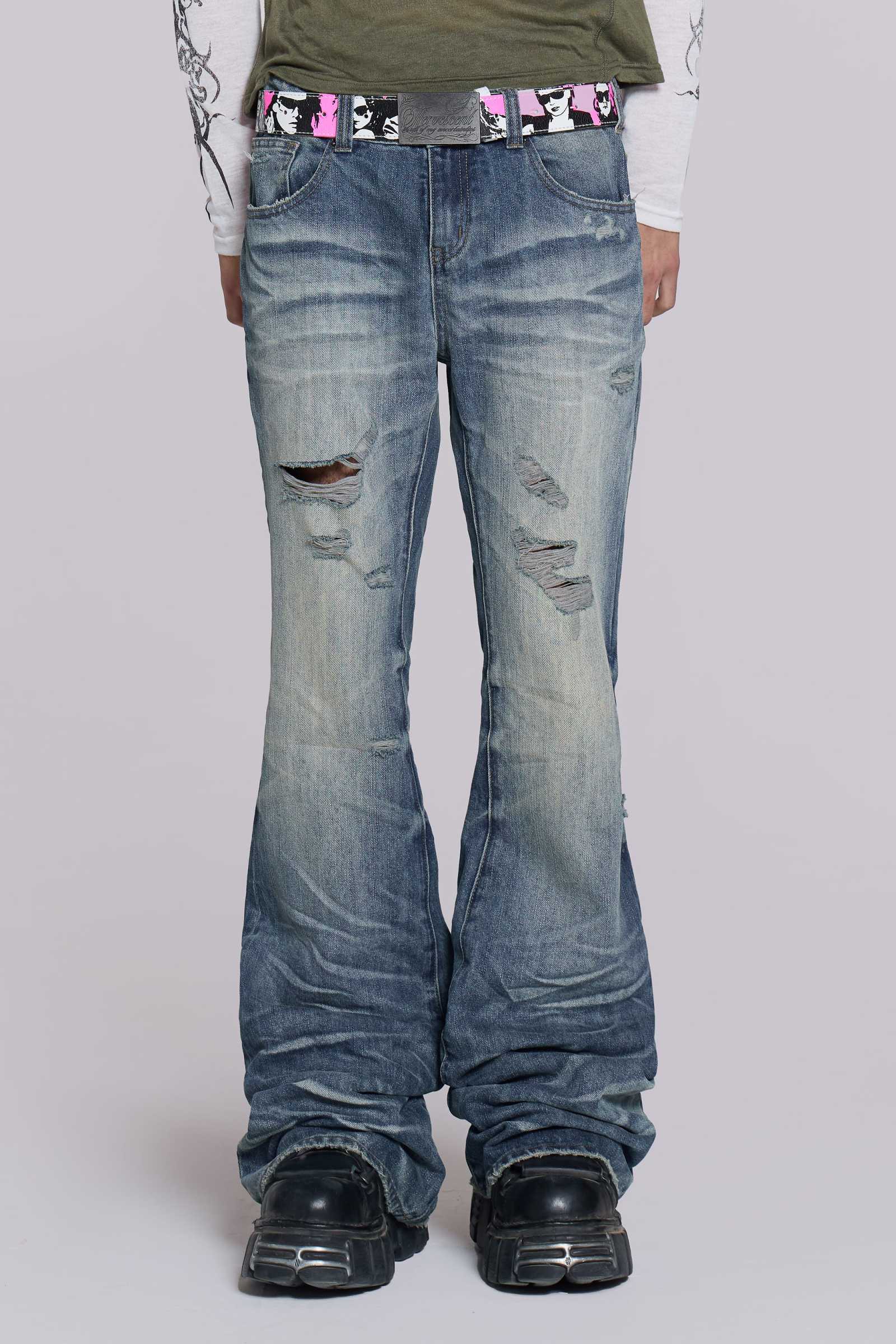 Jeans Vintage Wrangler Coupe Droite - Denim Classique - Tailles W29 à W38 - Occasion En Très Bon état