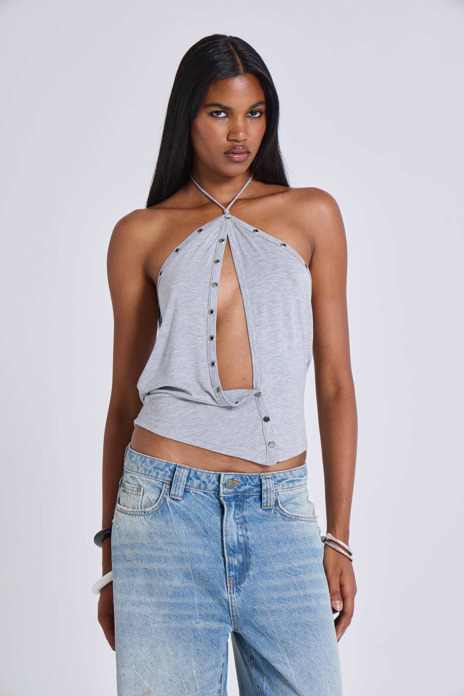 Mahogany draped cut out top