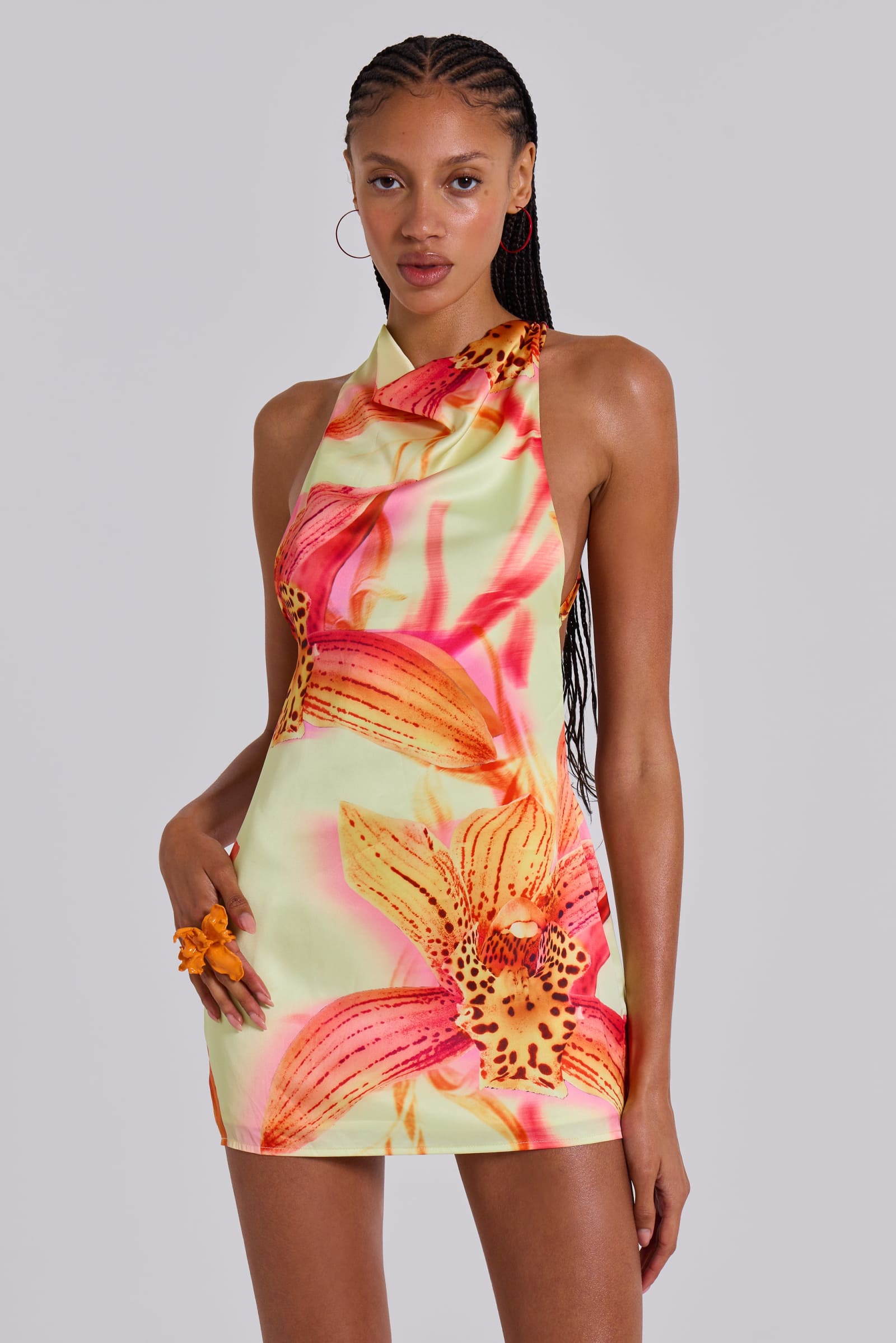 Meah Backless Mini Dress - Mimosa Blossom main image 1