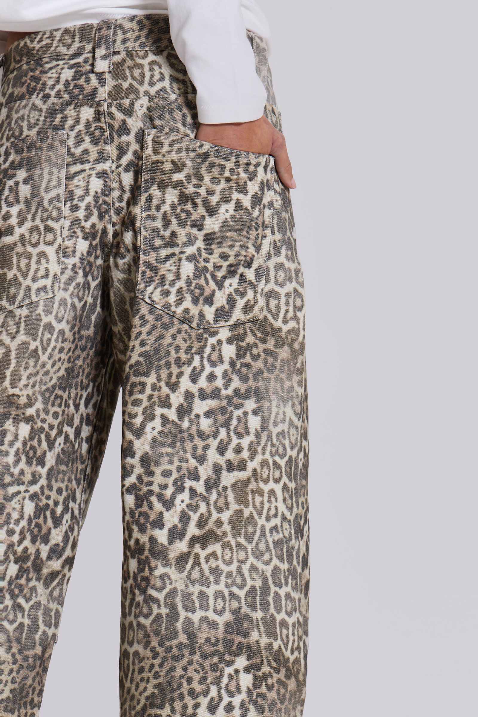 Leopard Diamanté Flared Jeans