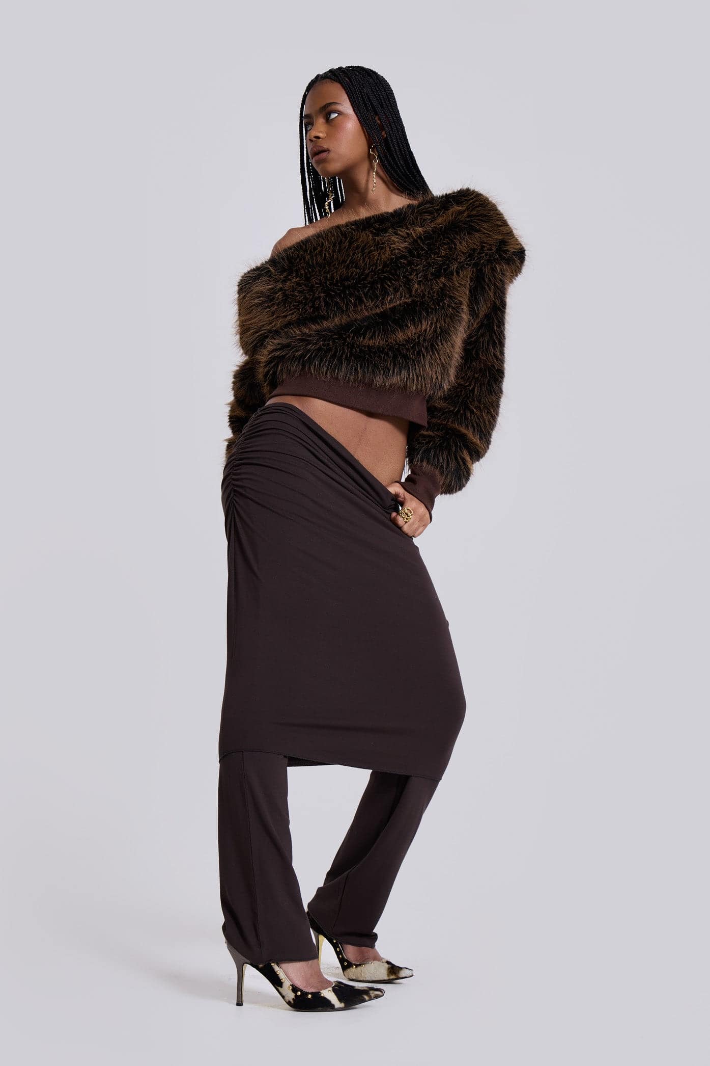 iDO Maroon Furr Jumper