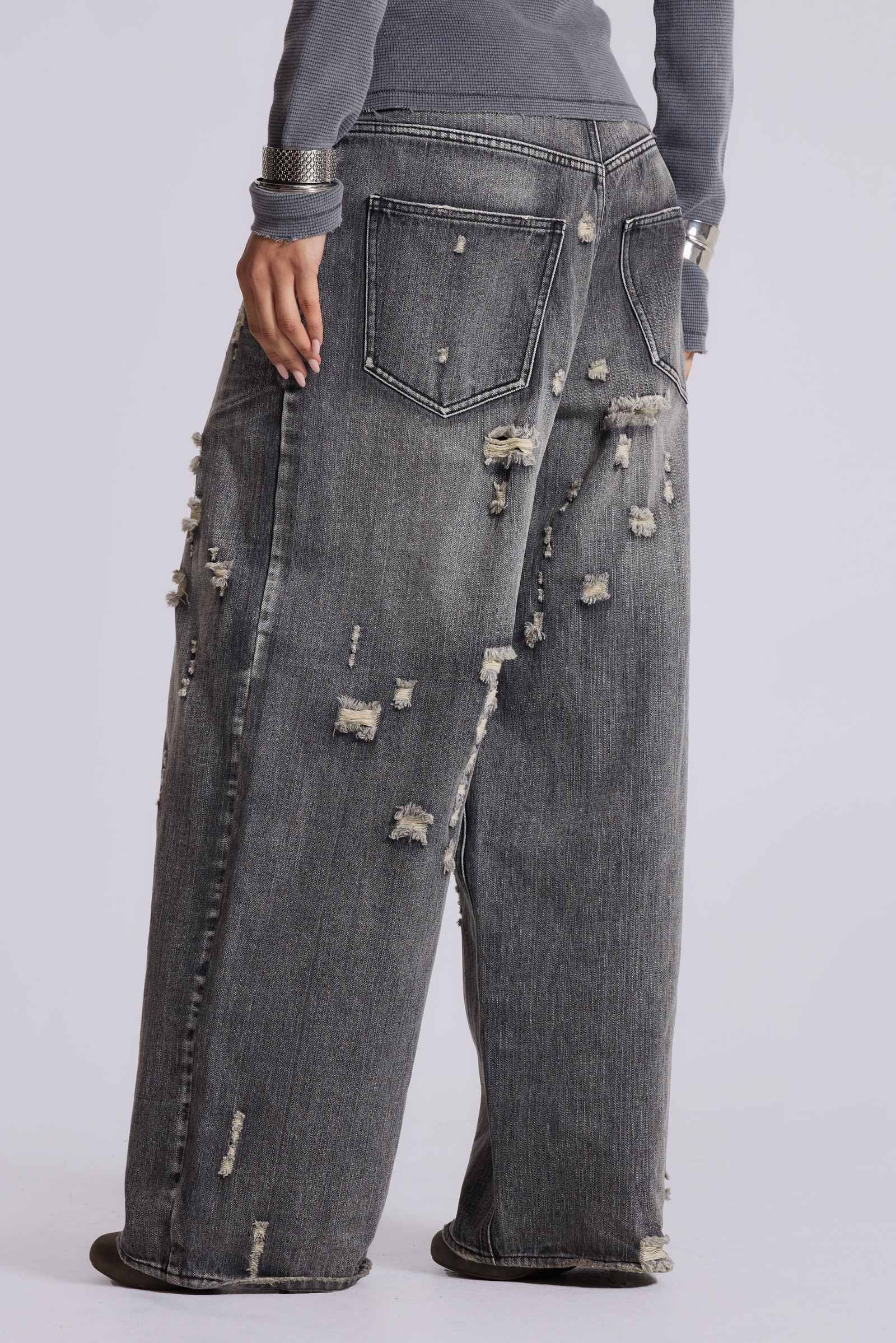 Bullet Hole XL Colossus Jeans | Jaded London