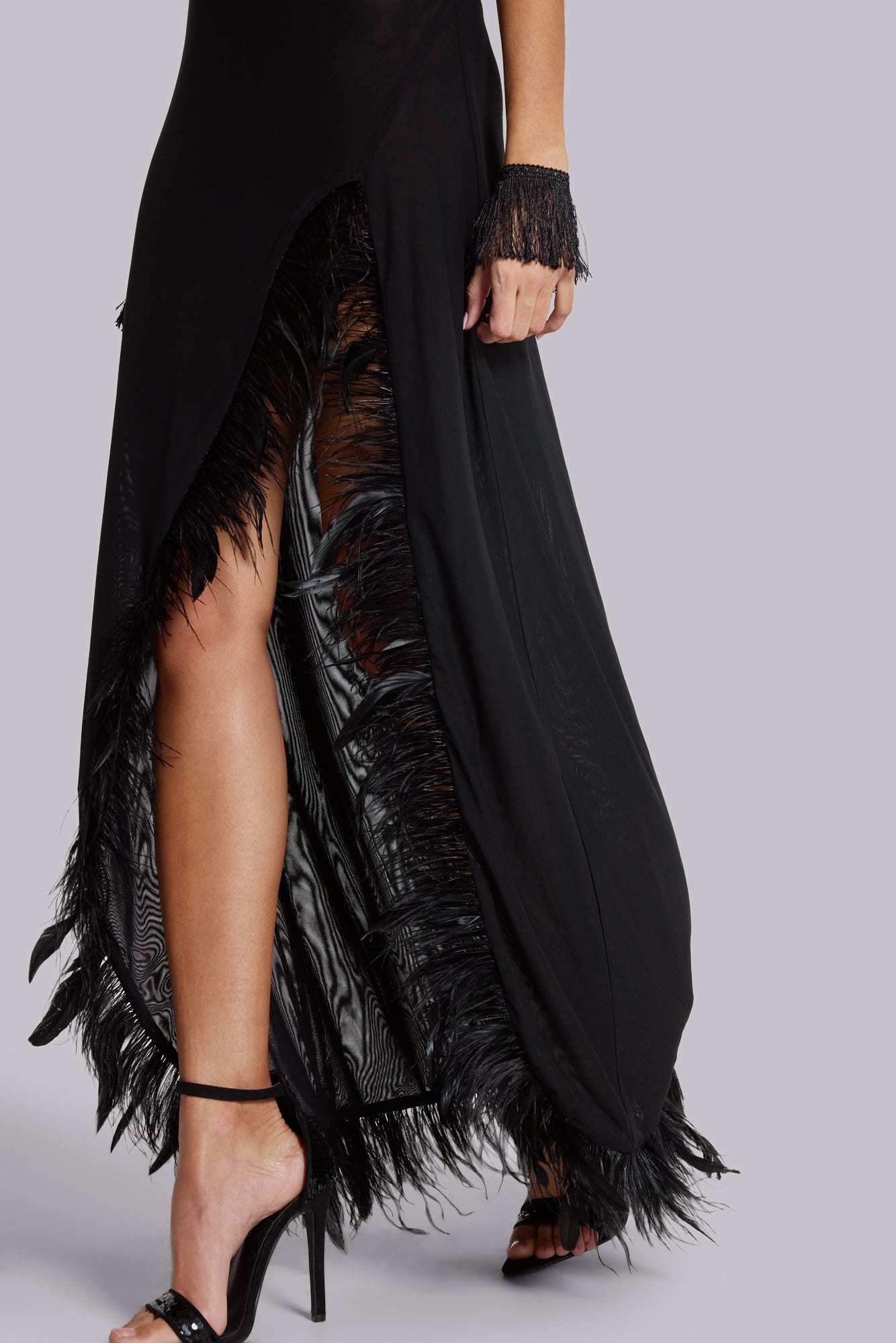 Backless Halter Maxi Dress with Side Split - After-Dark Ease