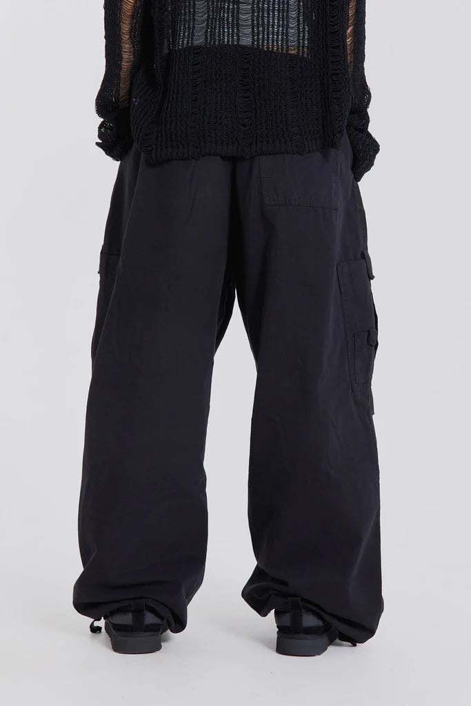 Love Tree Black Parachute Cargo Pants main image 0