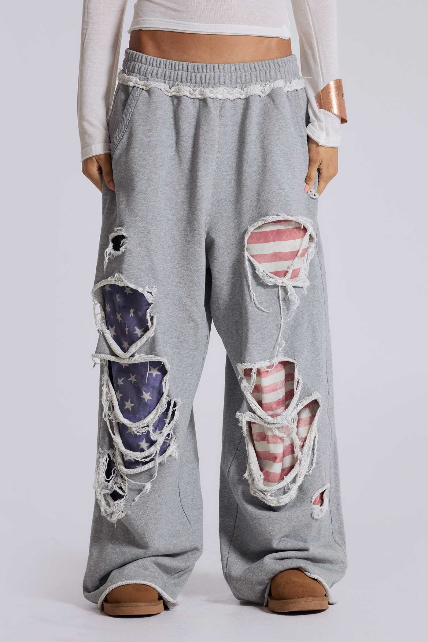 Stars and Stripes Distressed Monster Joggers