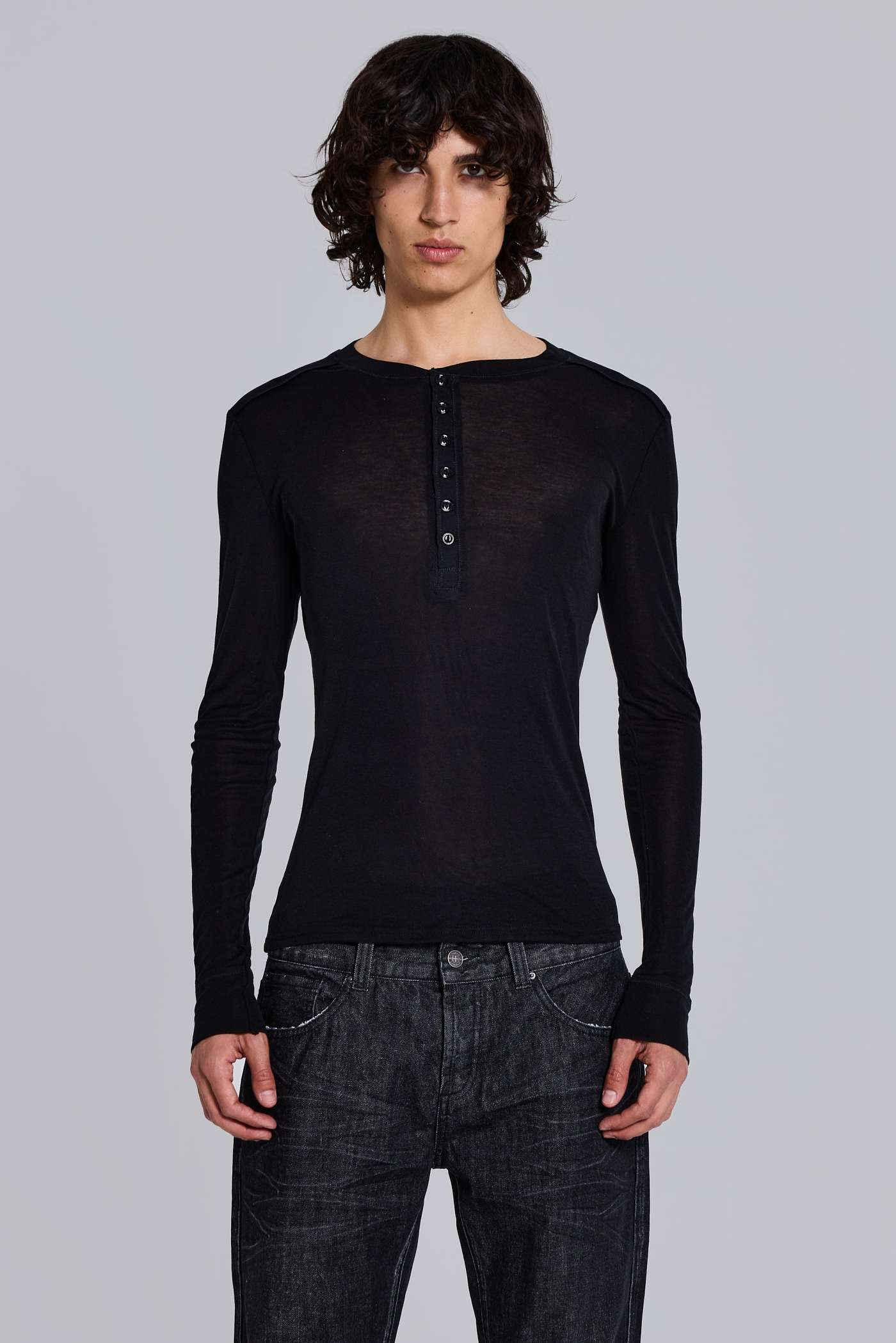 Black Haze Henley Top