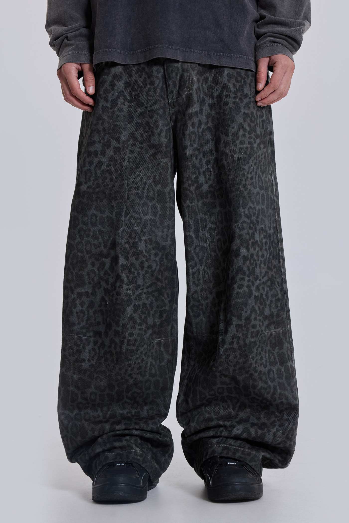 Charcoal Leopard Fade Colossus Jeans