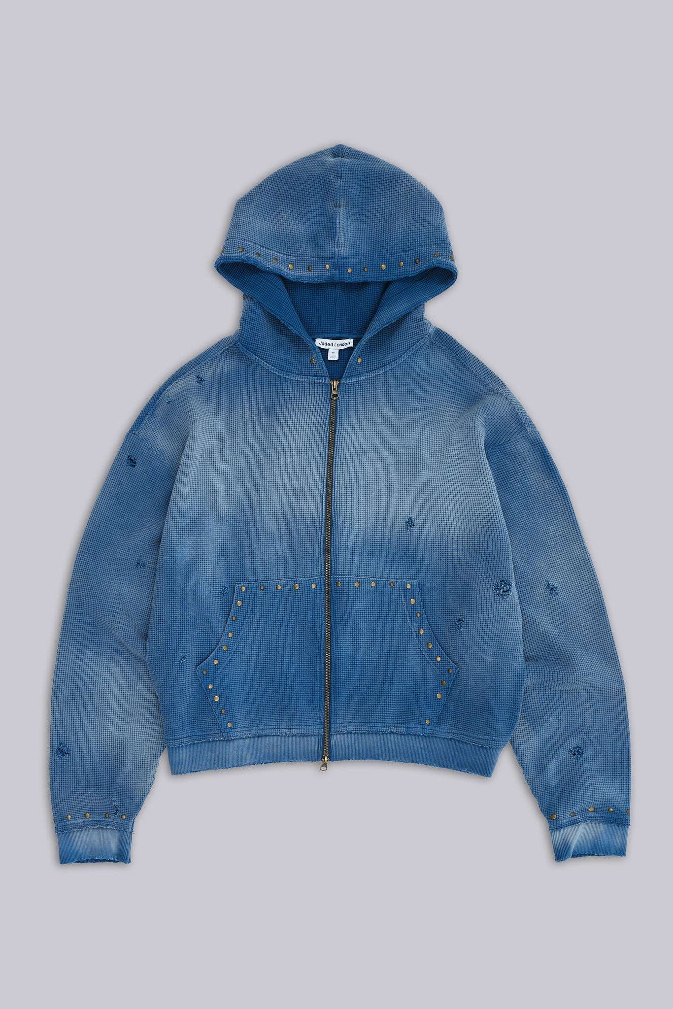 Sunfade Waffle Studded Hoodie