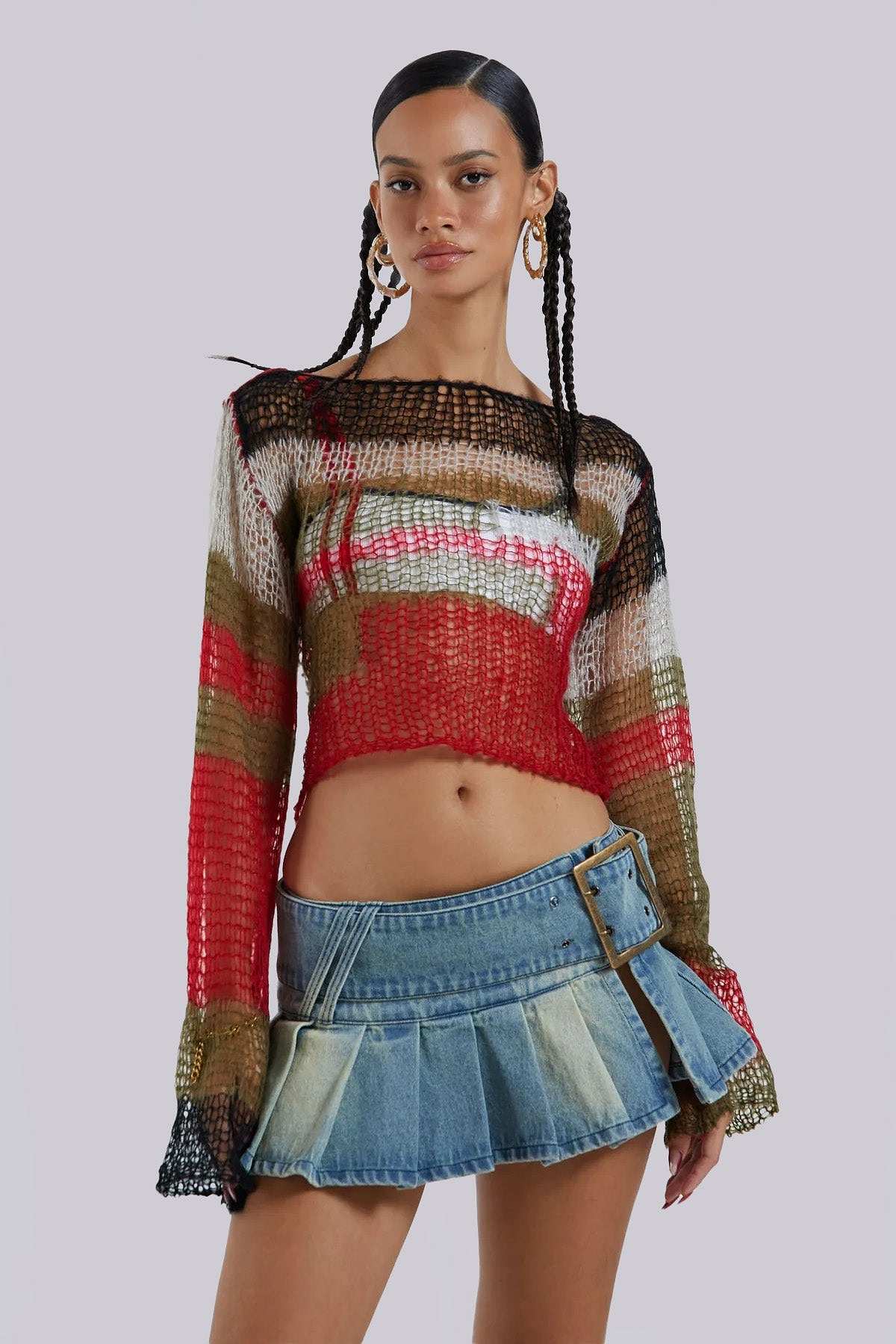 Ludlow Denim Mini Skirt