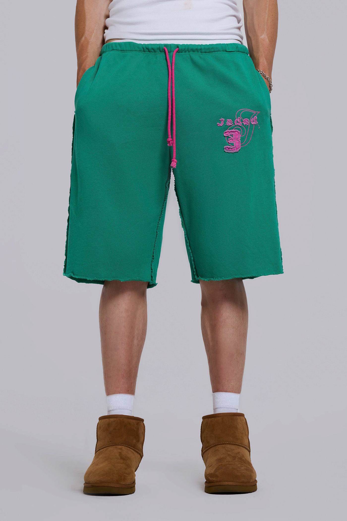 Cleo Slouchy Jogger Shorts in Green