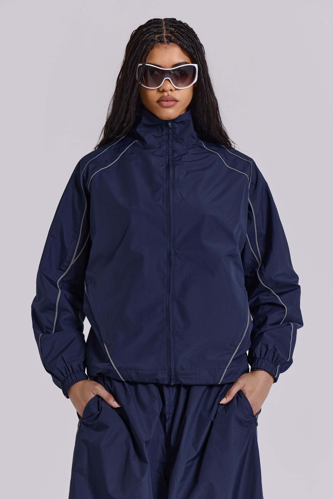 Navy Vapor Tracksuit Top