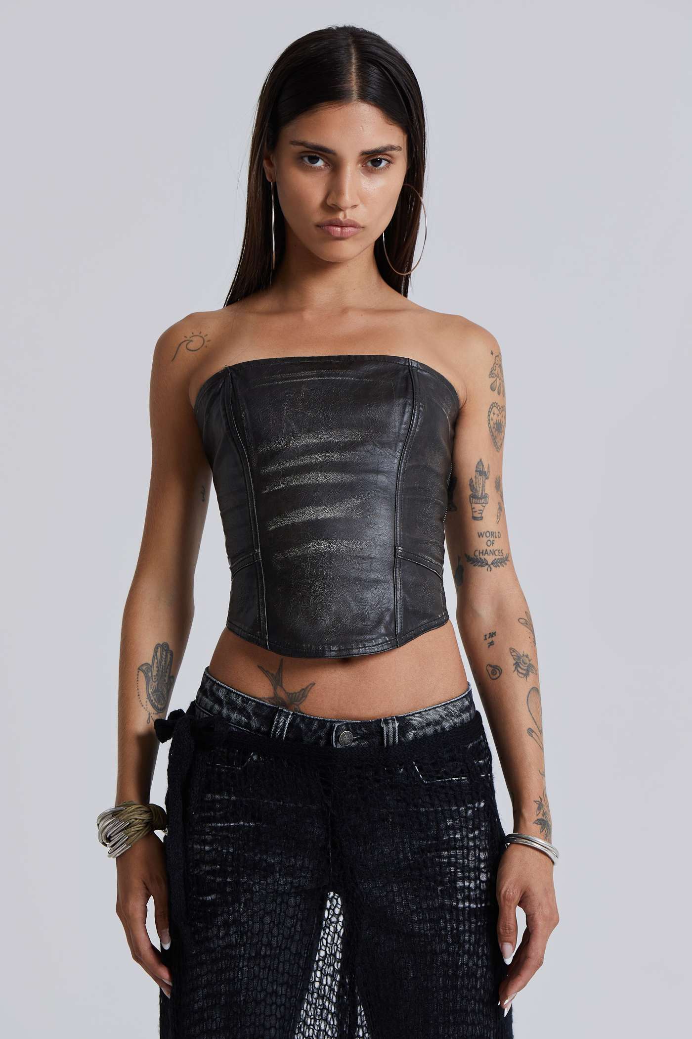 Ash Faux Leather Corset