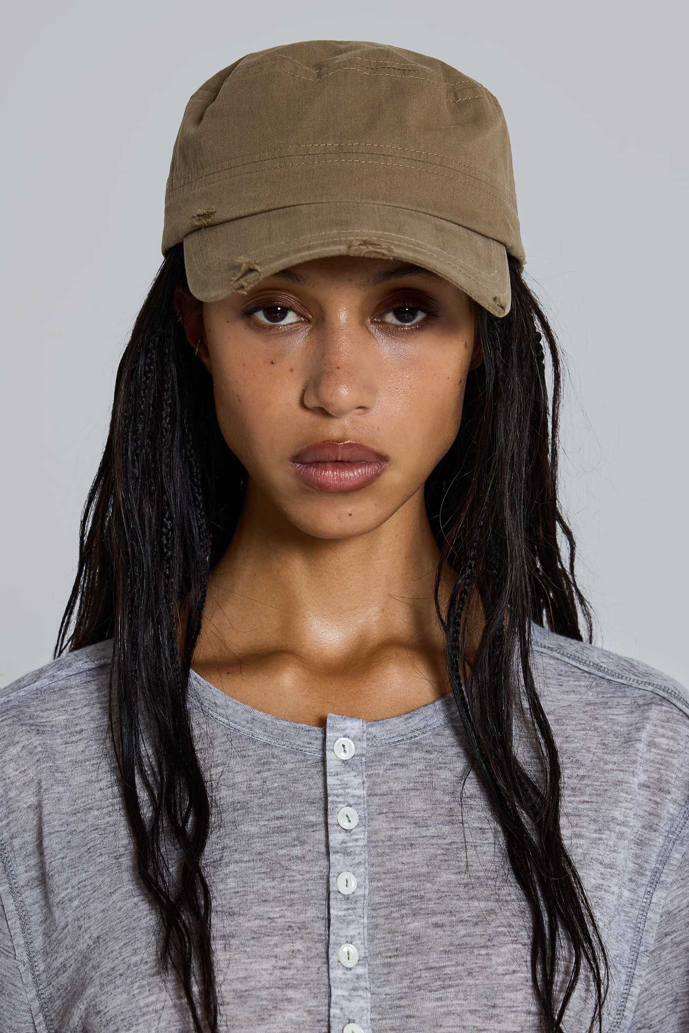 Vintage Tan Cadet Cap