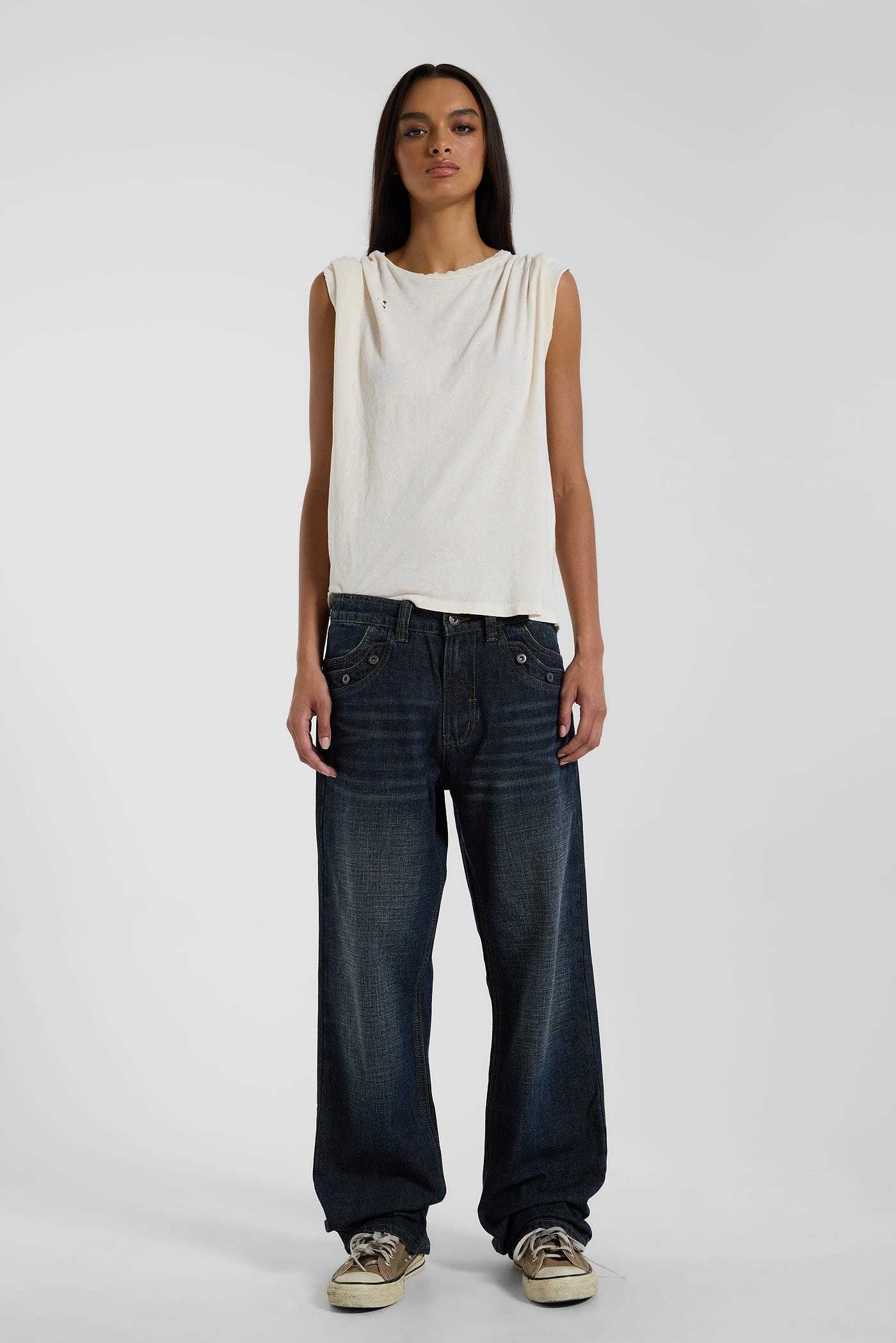 Drummer Muse Low Rise Straight Leg Jeans